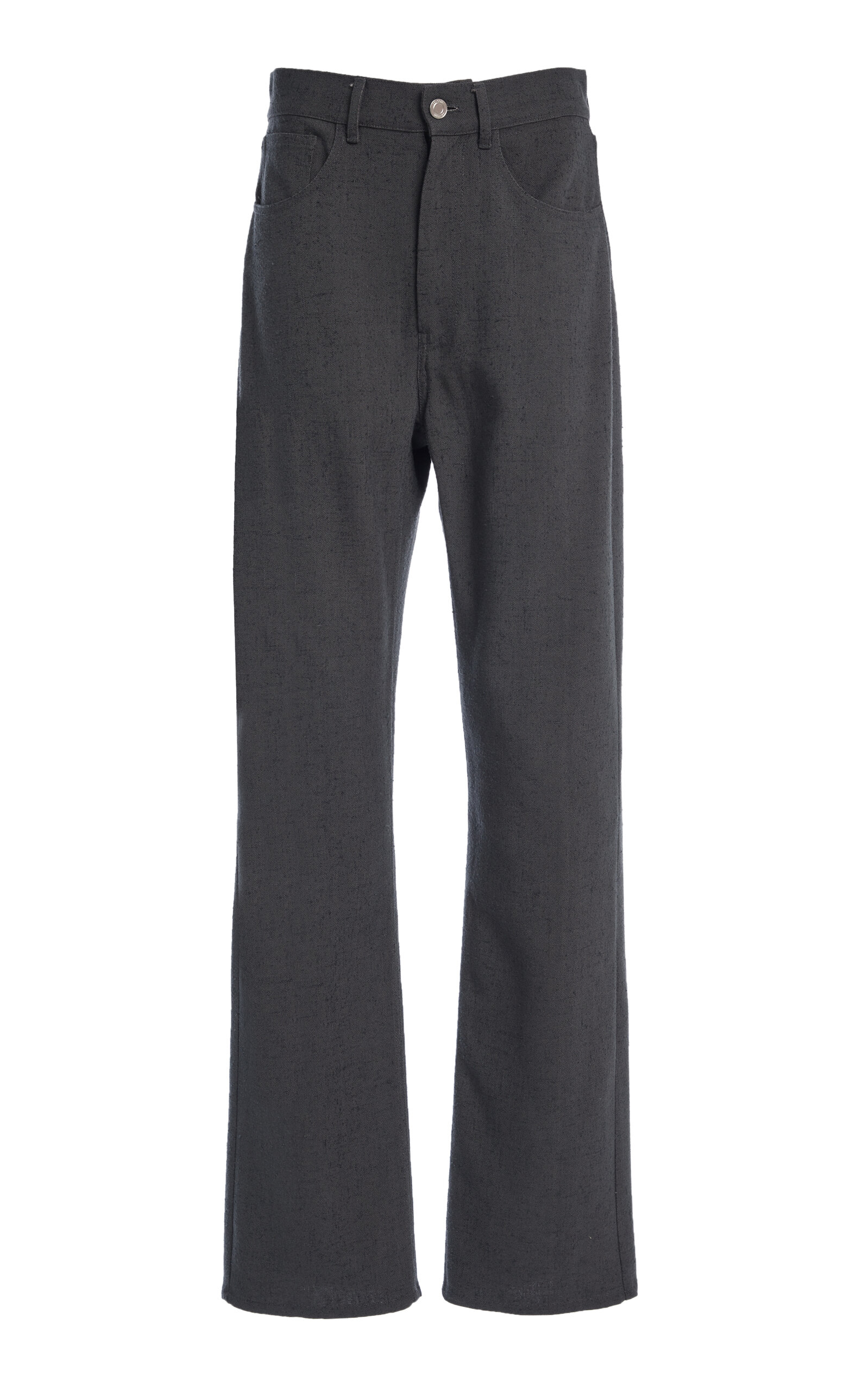 Del Core Woven Straight-leg Pants In Grey