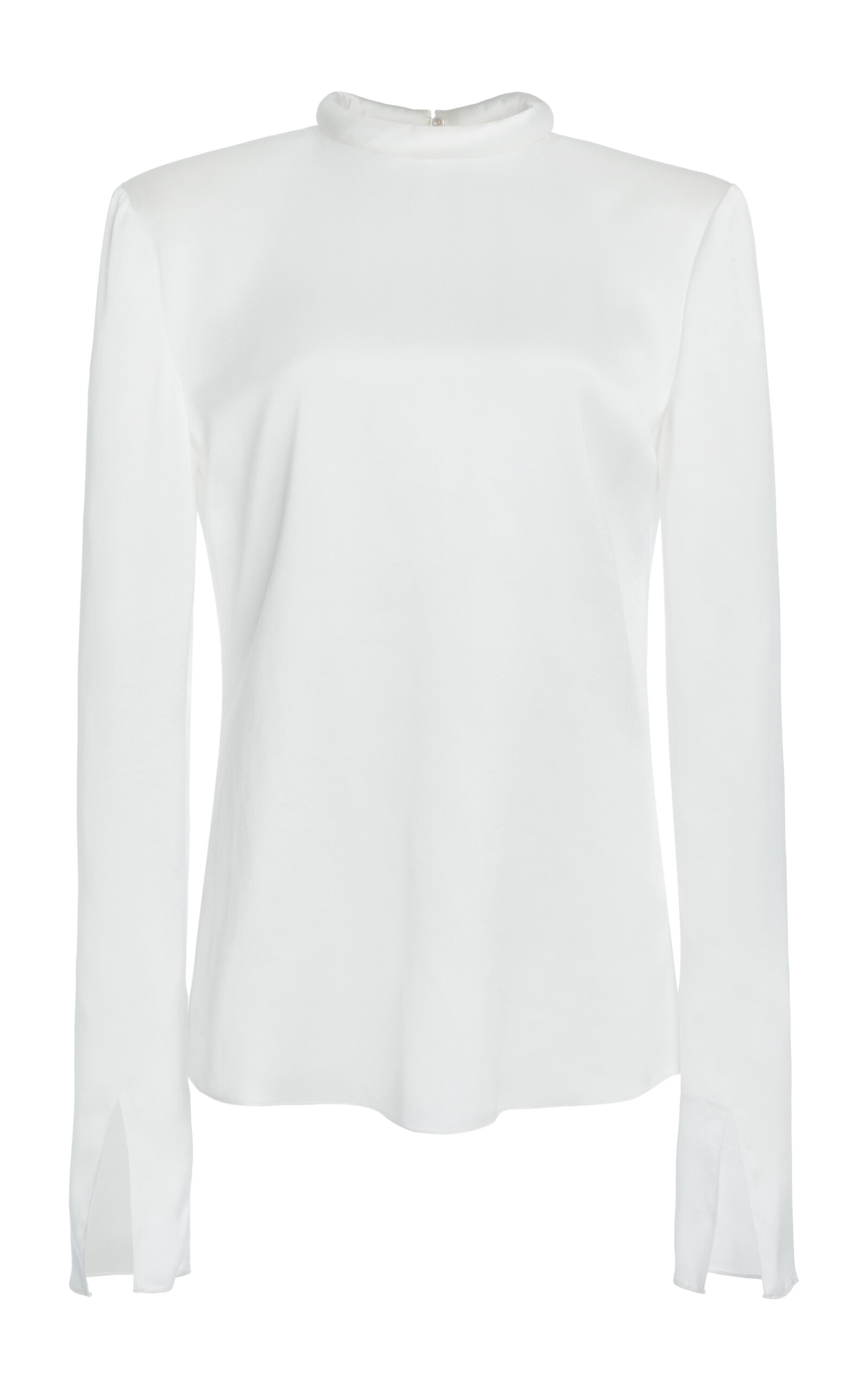 Del Core Satin Top In White