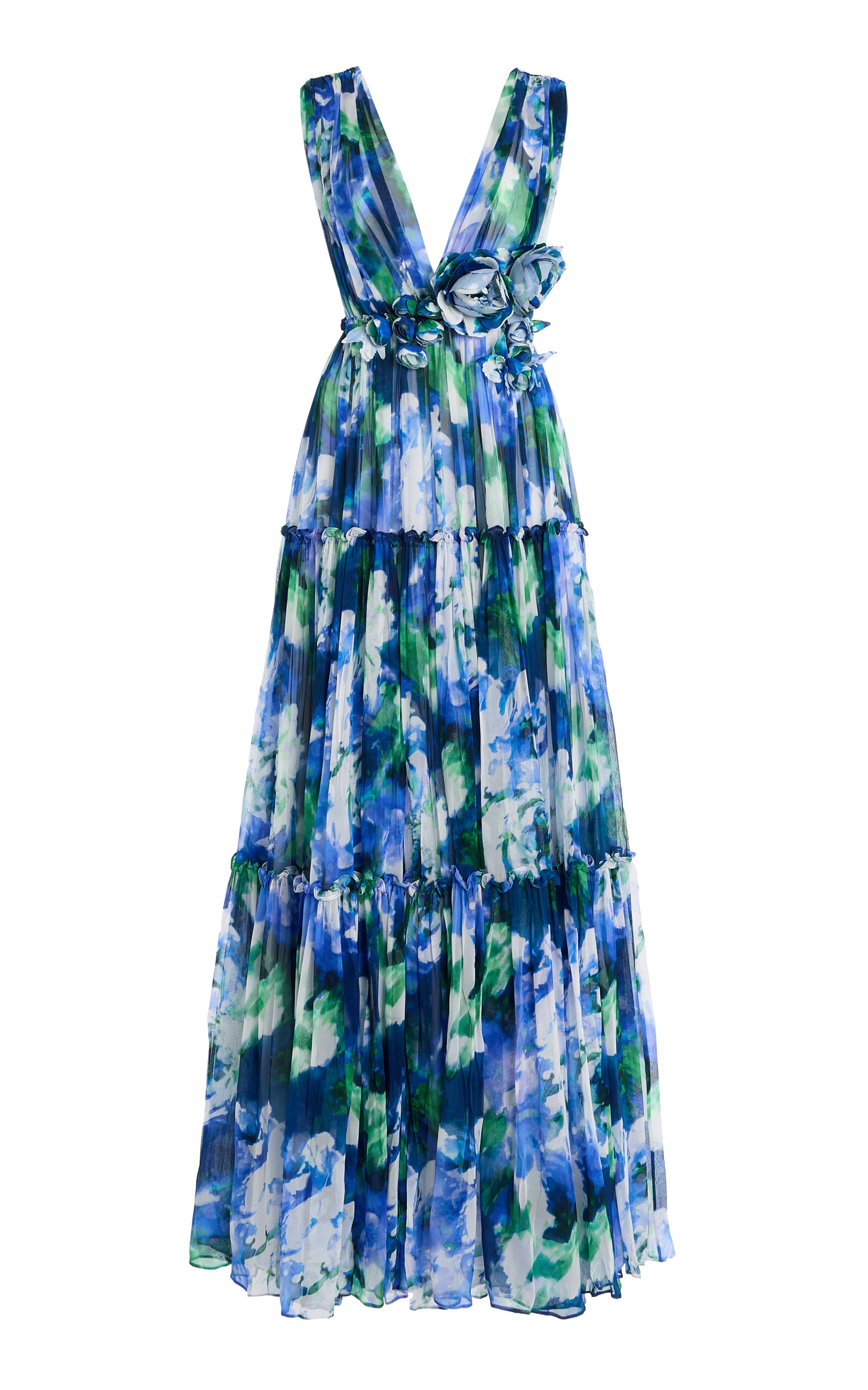 Costarellos Arella Floral Georgette Gown