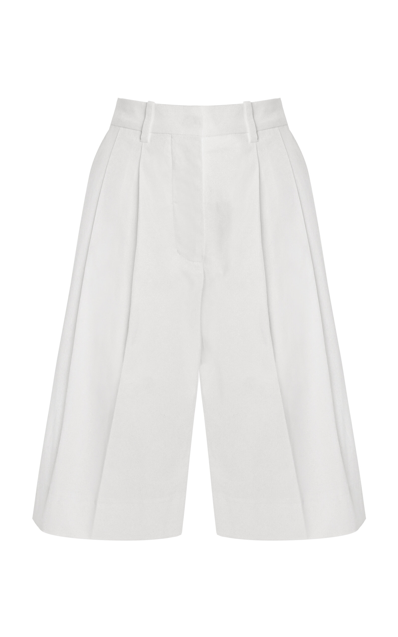 YAITTE Exclusive Seoul Cotton-Drill Long Shorts - White