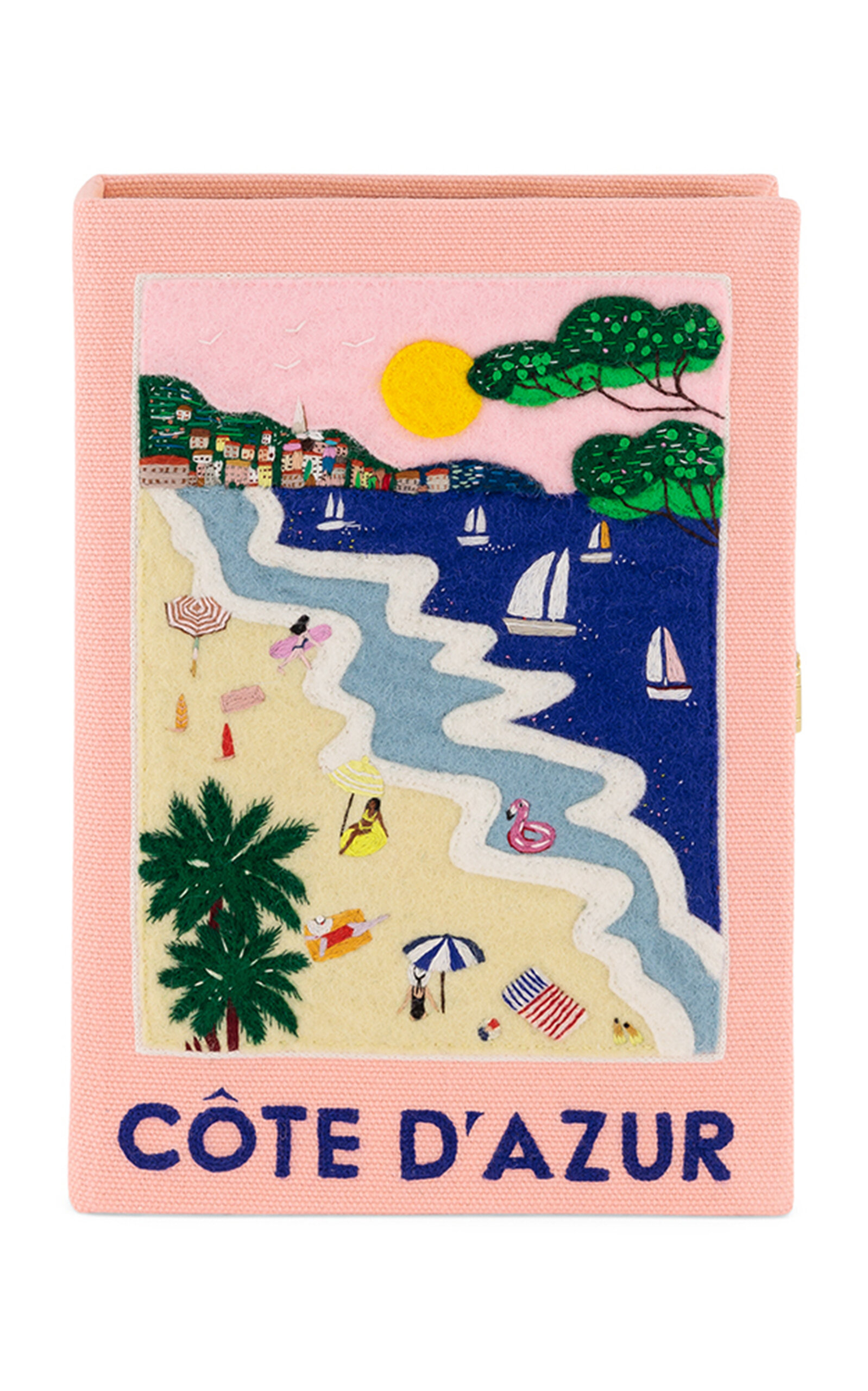 Olympia Le-Tan Côte D'Azur Plage Book Clutch - Pink - OS - Women's Bags