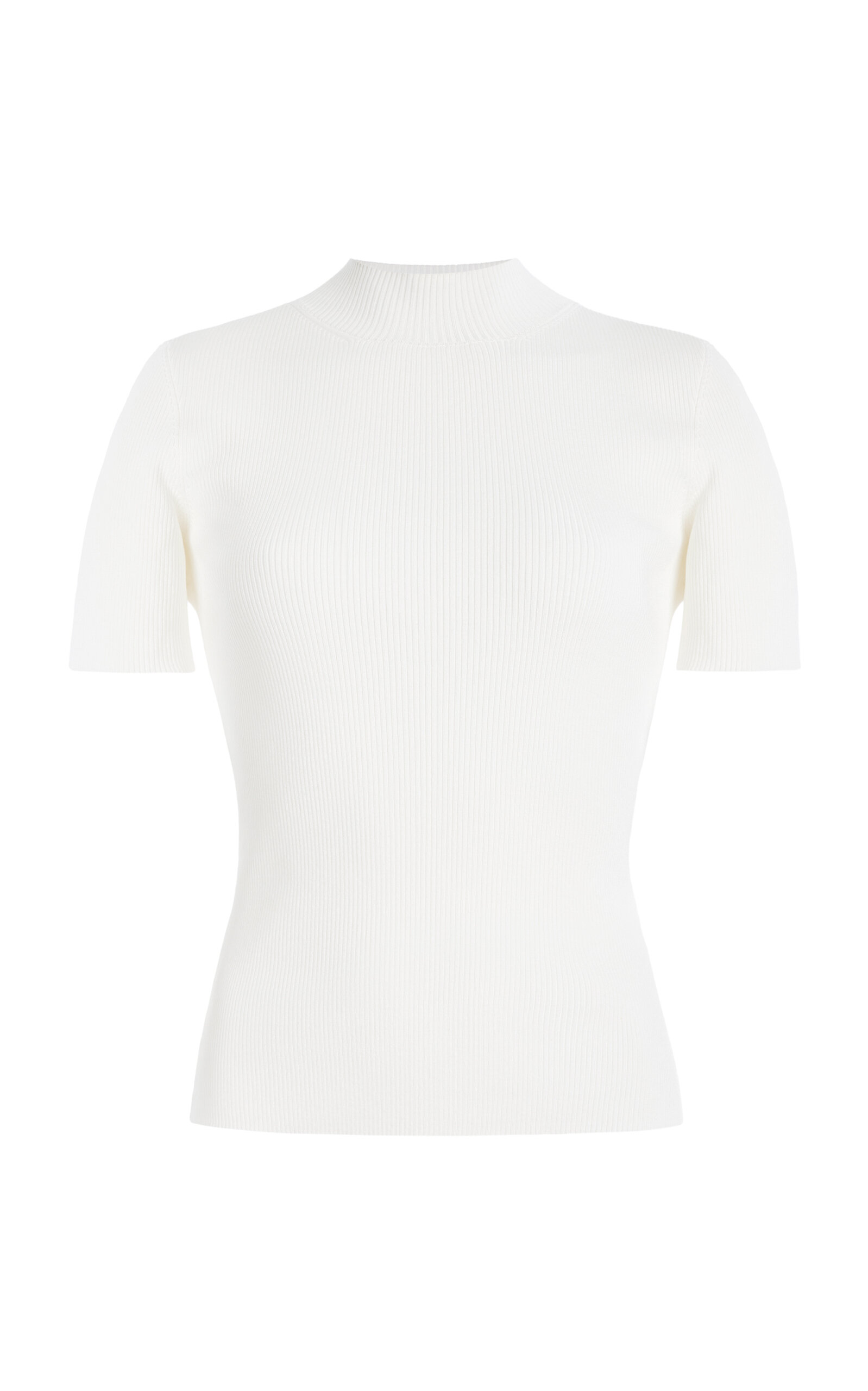 Oscar de la Renta Knit Silk-Blend Top - White - Women's Clothing