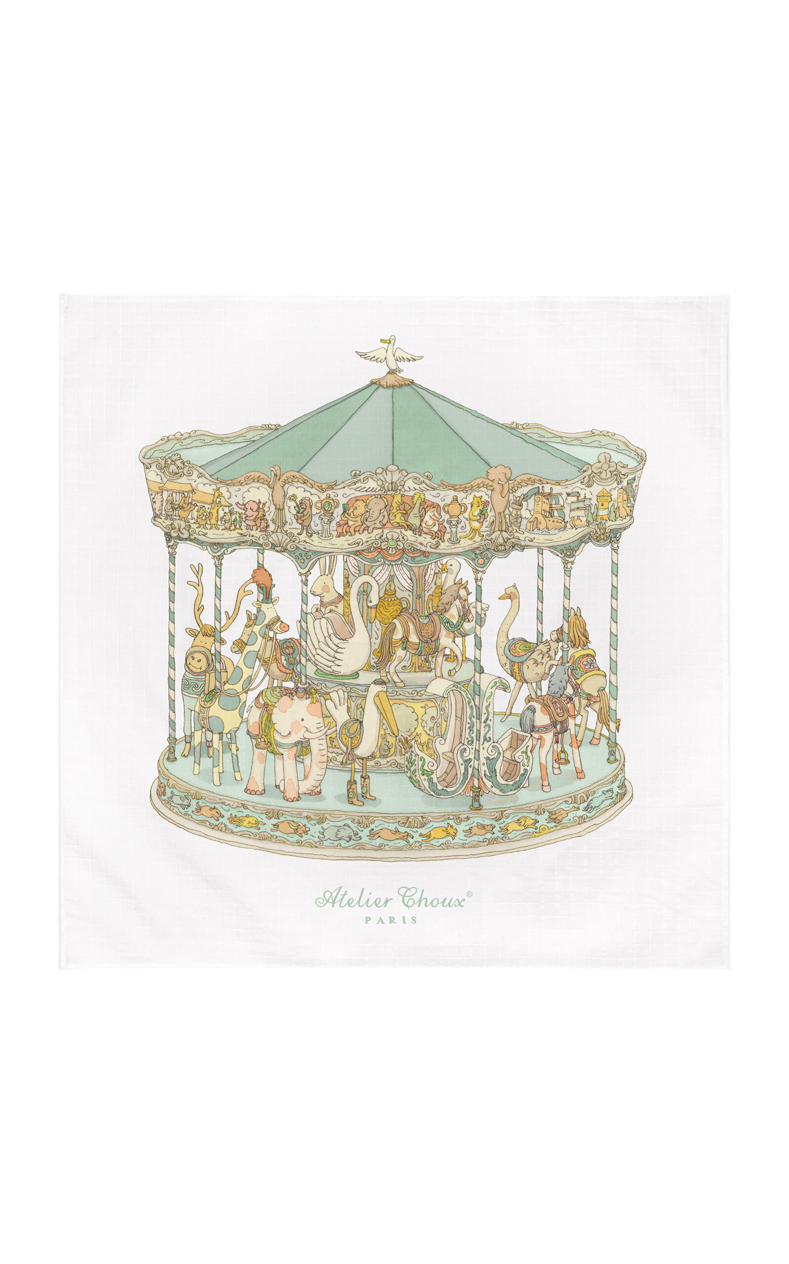 Atelier Choux Carousel Organic-Cotton Swaddle
