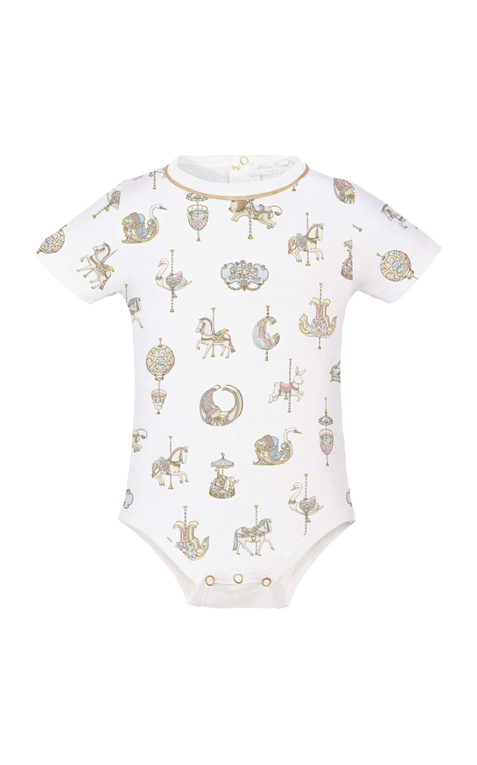 Atelier Choux Carousel Infants'Organic-Cotton Onesie