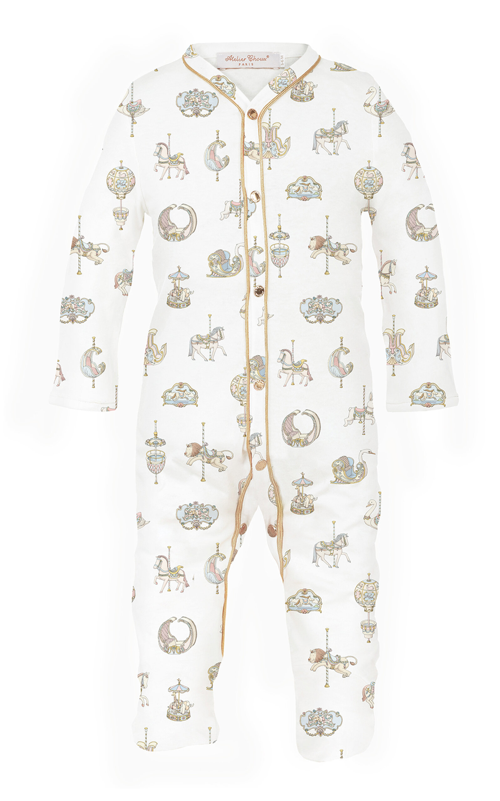 Atelier Choux Carousel Infants' Organic-Cotton Playsuit