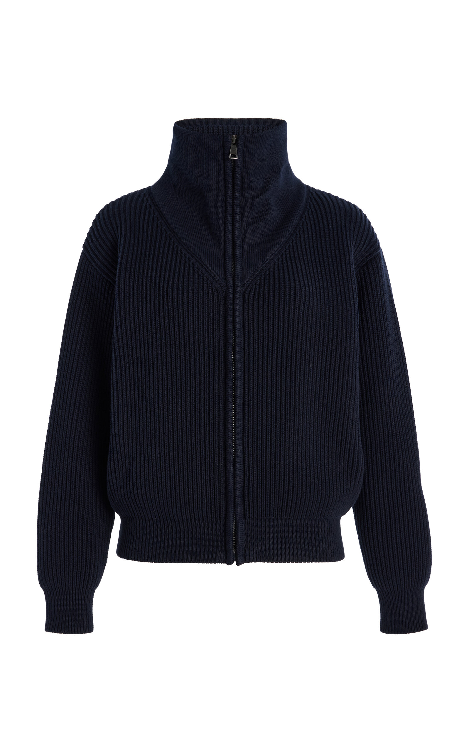 Giuliva Heritage The Leandra Zipped Cotton Knit Sweater