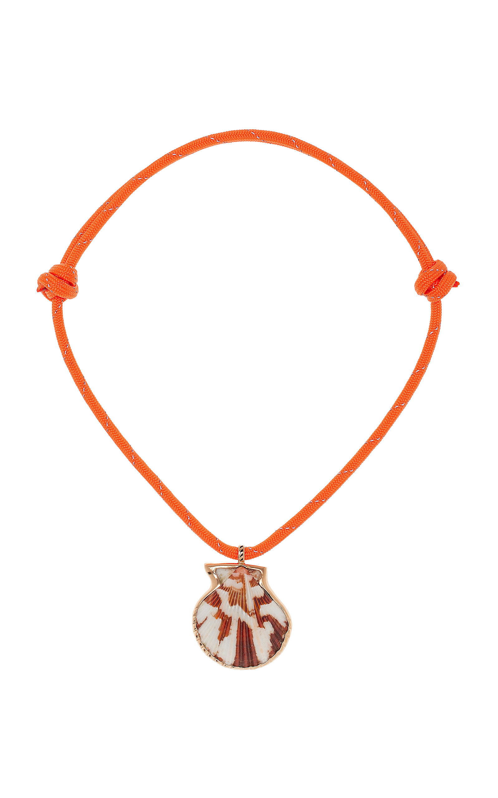 18K Rose Gold Clam Shell Necklace