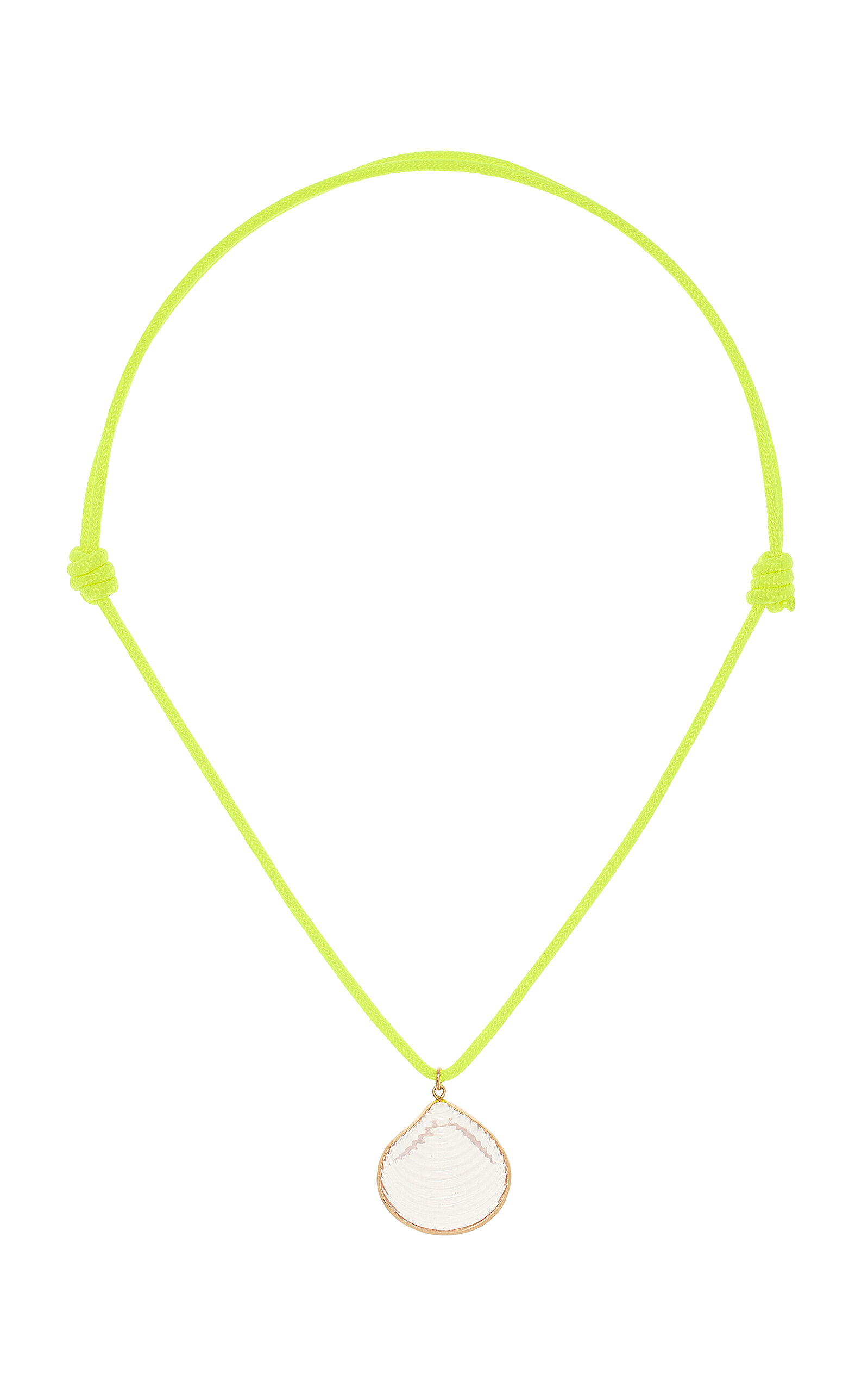 18K Yellow Gold Rose Quartz Carved Venus Necklace