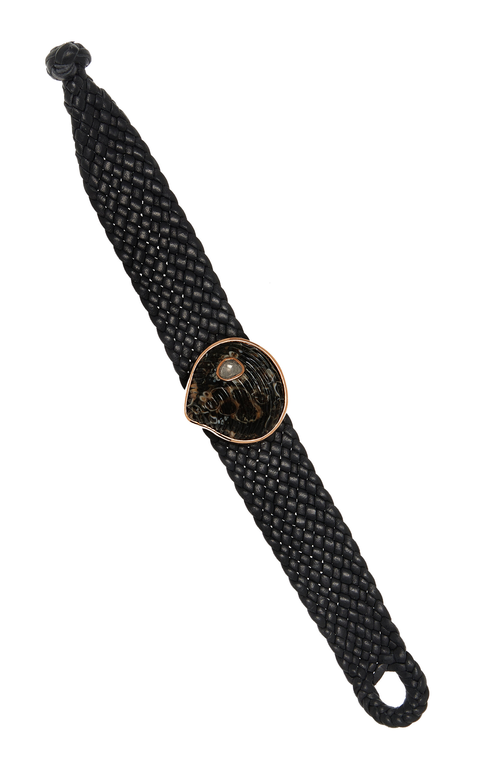 DEZSO BY SARA BELTRÁN - 18K Gold Diamond Leather Bracelet - Black - OS - Moda Operandi - Gifts For Her
