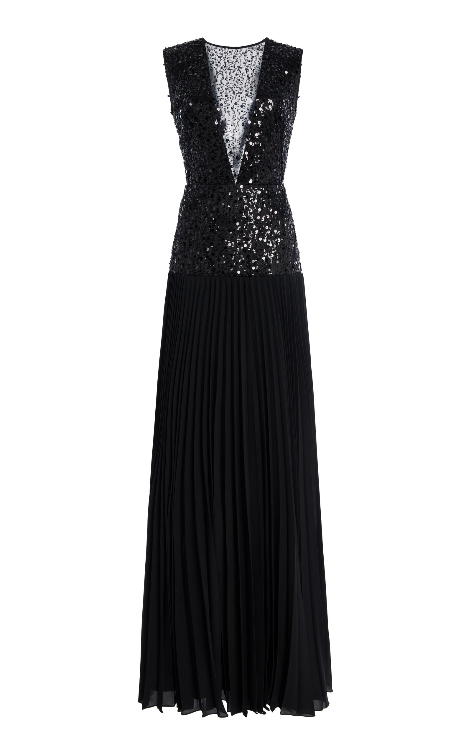 E.Stott Esta Sequined Silk Maxi Dress - Black - Women's Clothing