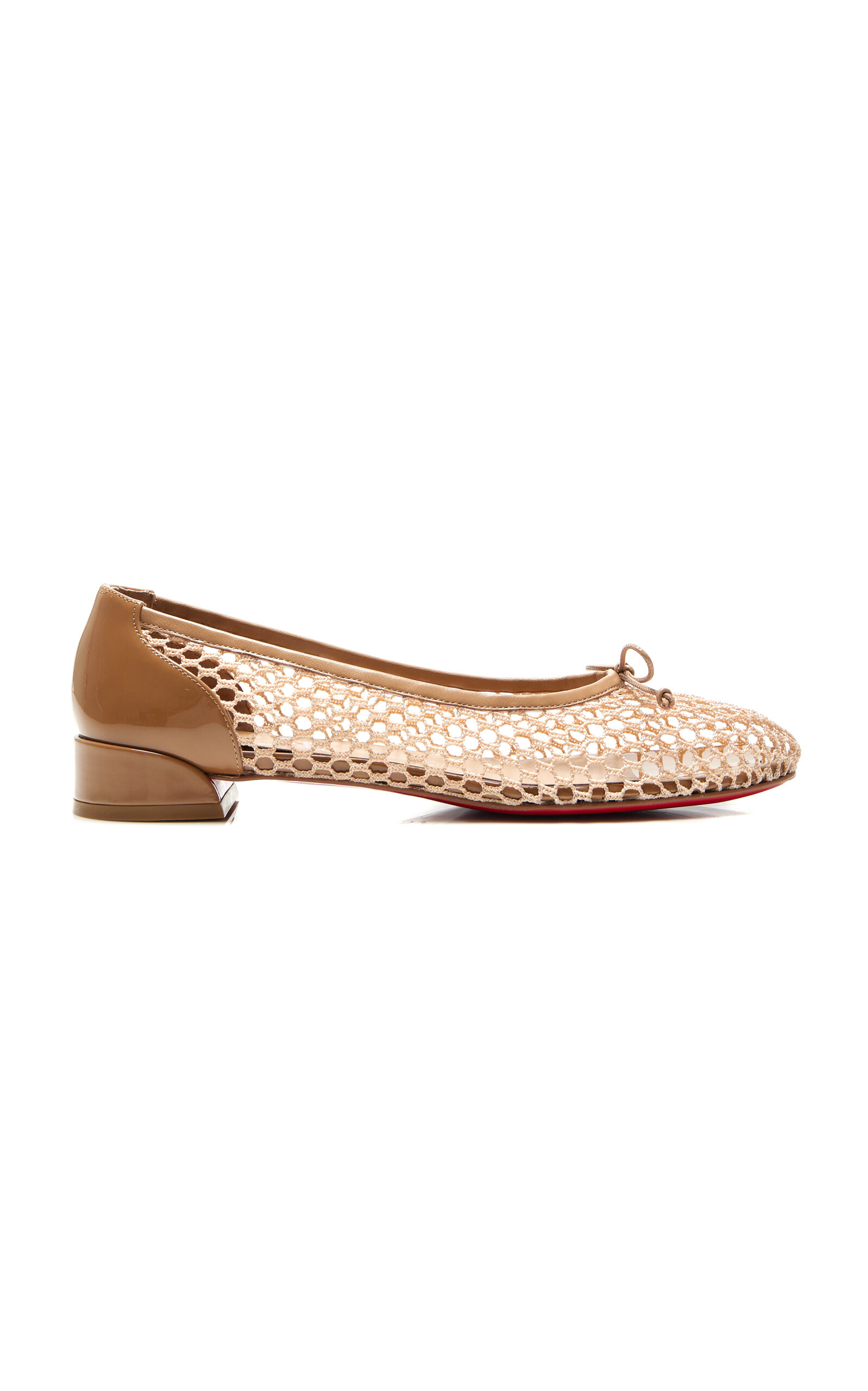 Christian Louboutin Sweetie Jane Mesh-Cotton Ballet Flats