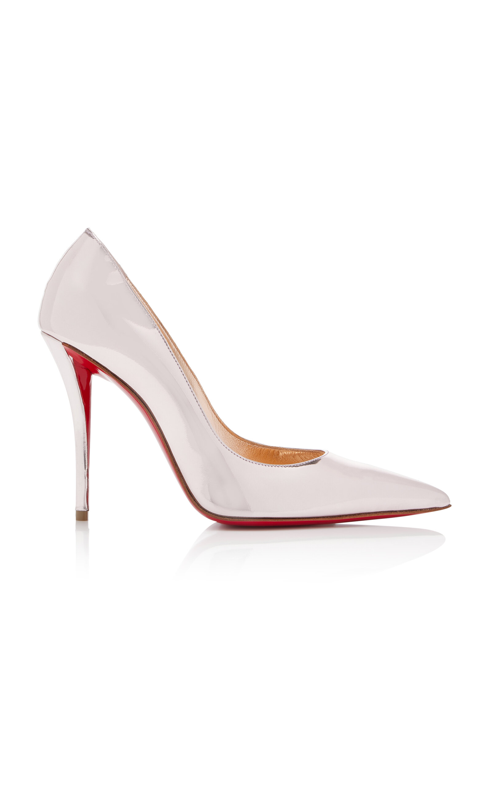 CHRISTIAN LOUBOUTIN MISS Z 100MM METALLIC LEATHER PUMPS