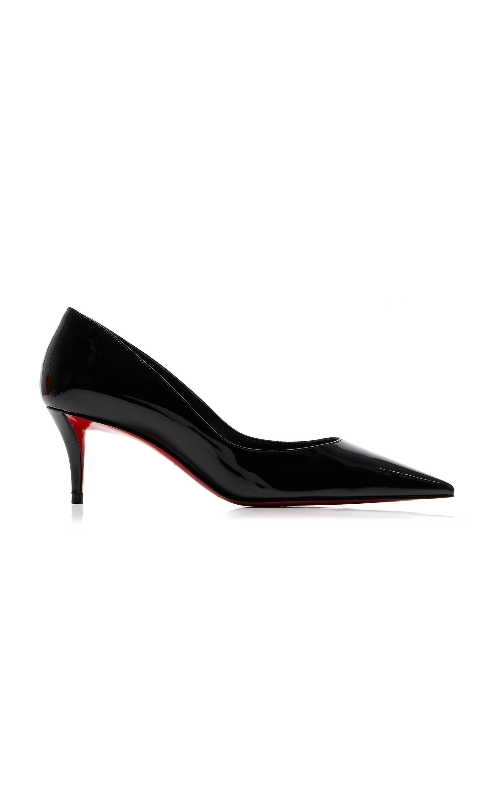 Christian Louboutin Glossy Pointed Toe High Heel Pumps In Black