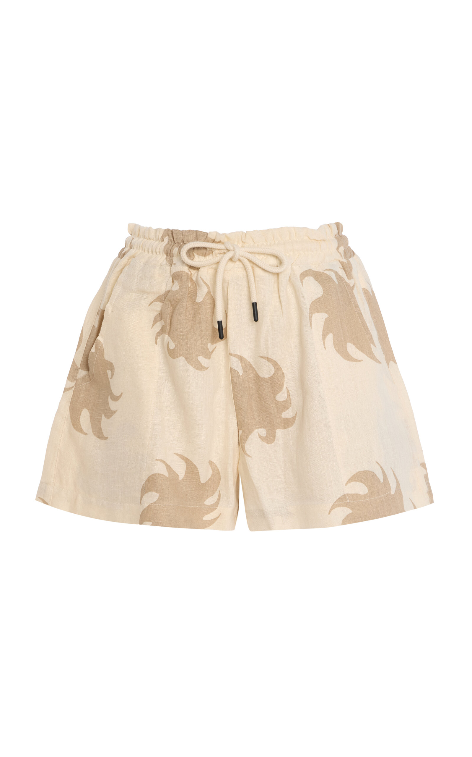Exclusive Hazel Ember Drizzle Linen Shorts