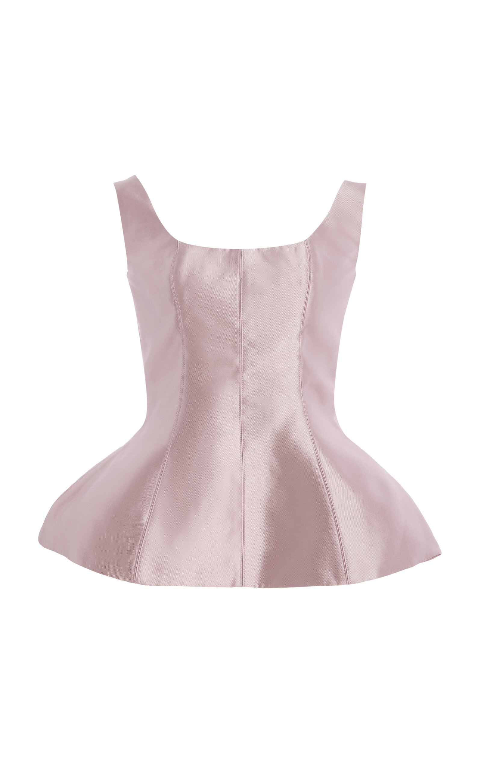 Marlies Grace Ivy Satin Peplum Top - Pink
