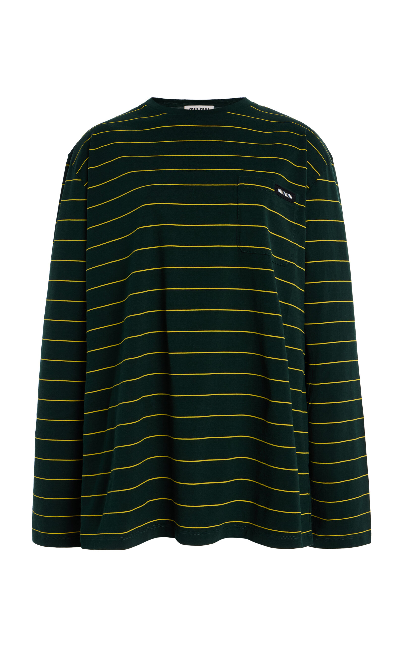 Miu Miu Striped Cotton Jersey T-Shirt