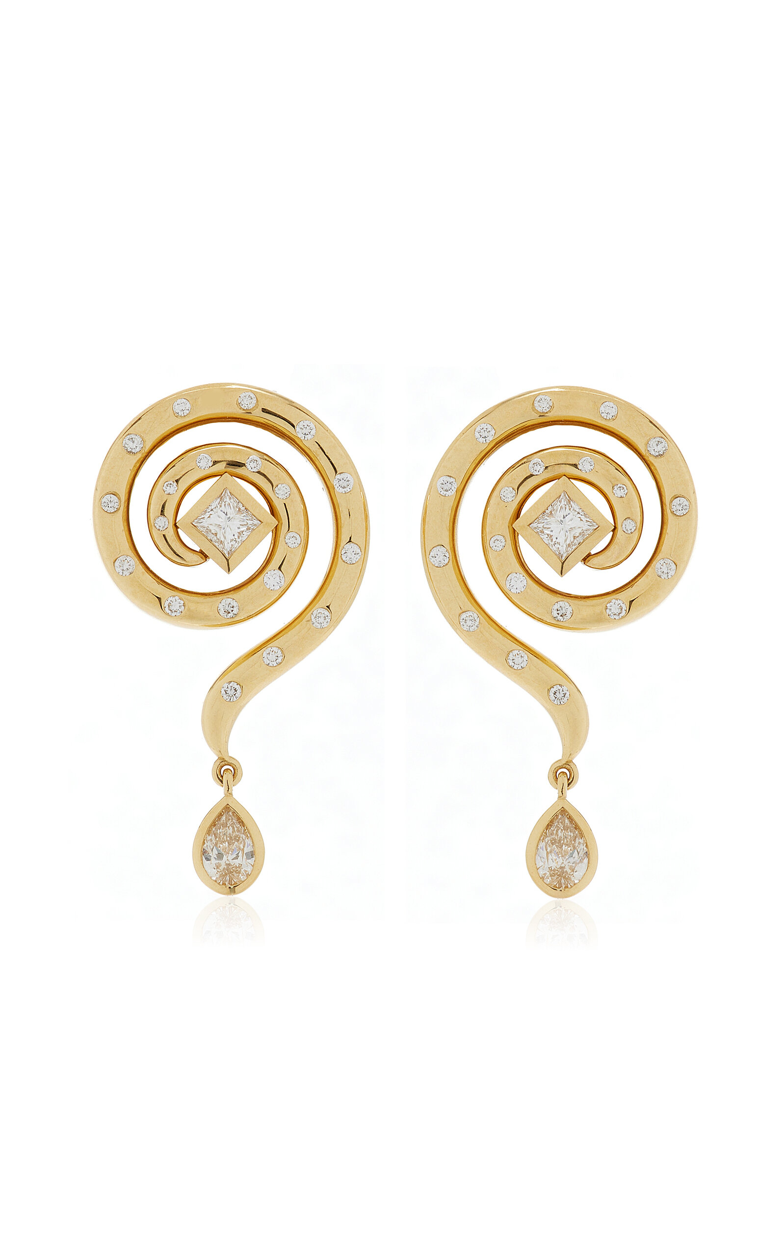 Future Fortune Lucy In The Sky 18K Yellow Gold Diamond Earrings - Gold - OS - Moda Operandi - Women's Jewelry And Watches