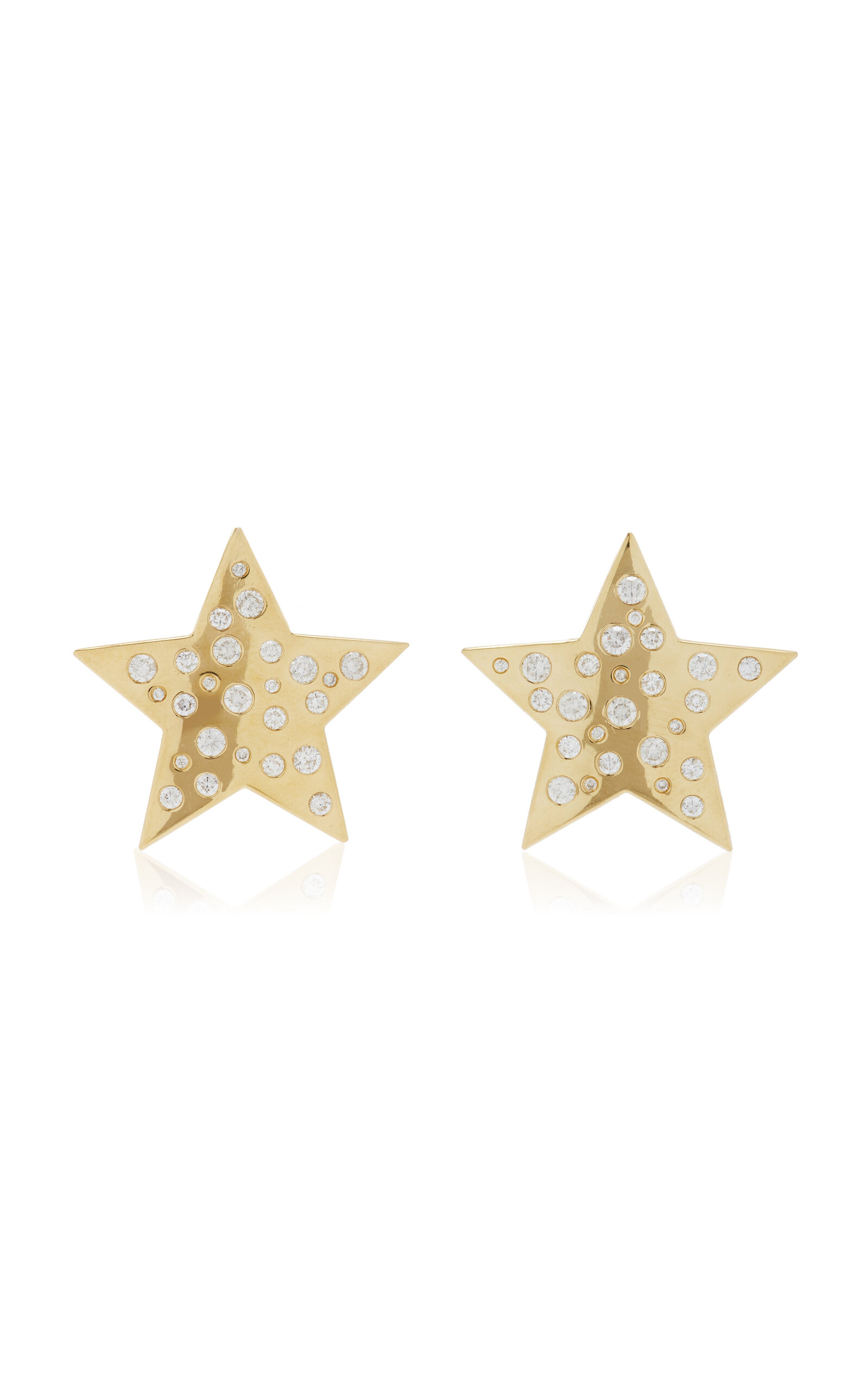 Future Fortune StarBright 18K Yellow Gold Diamond Earrings - Gold - OS - Moda Operandi