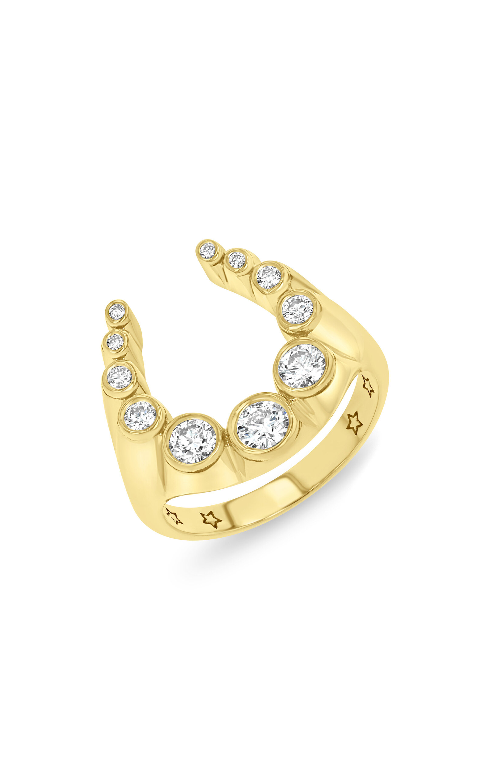 Future Fortune Lucky Charm 18K Yellow Gold Diamond Ring - Gold - Moda Operandi