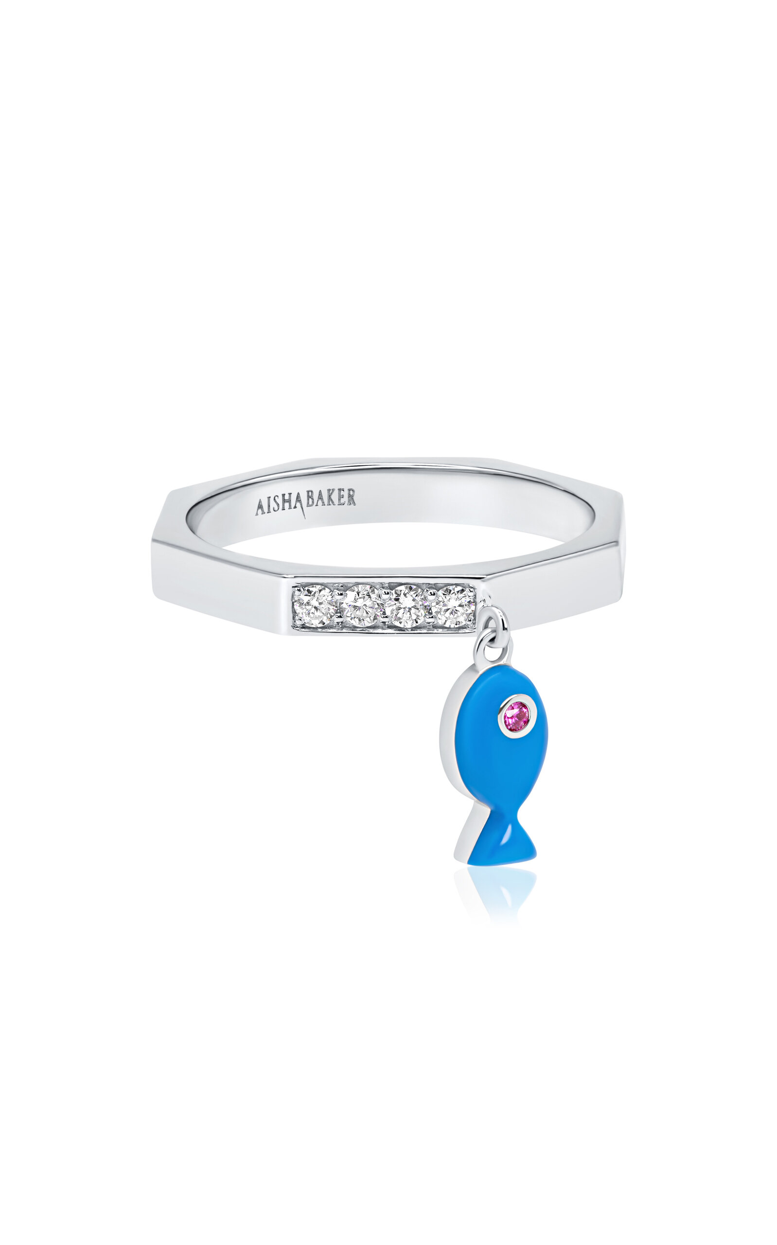 How Charming Life 18K White Gold Diamond And Sapphire Ring