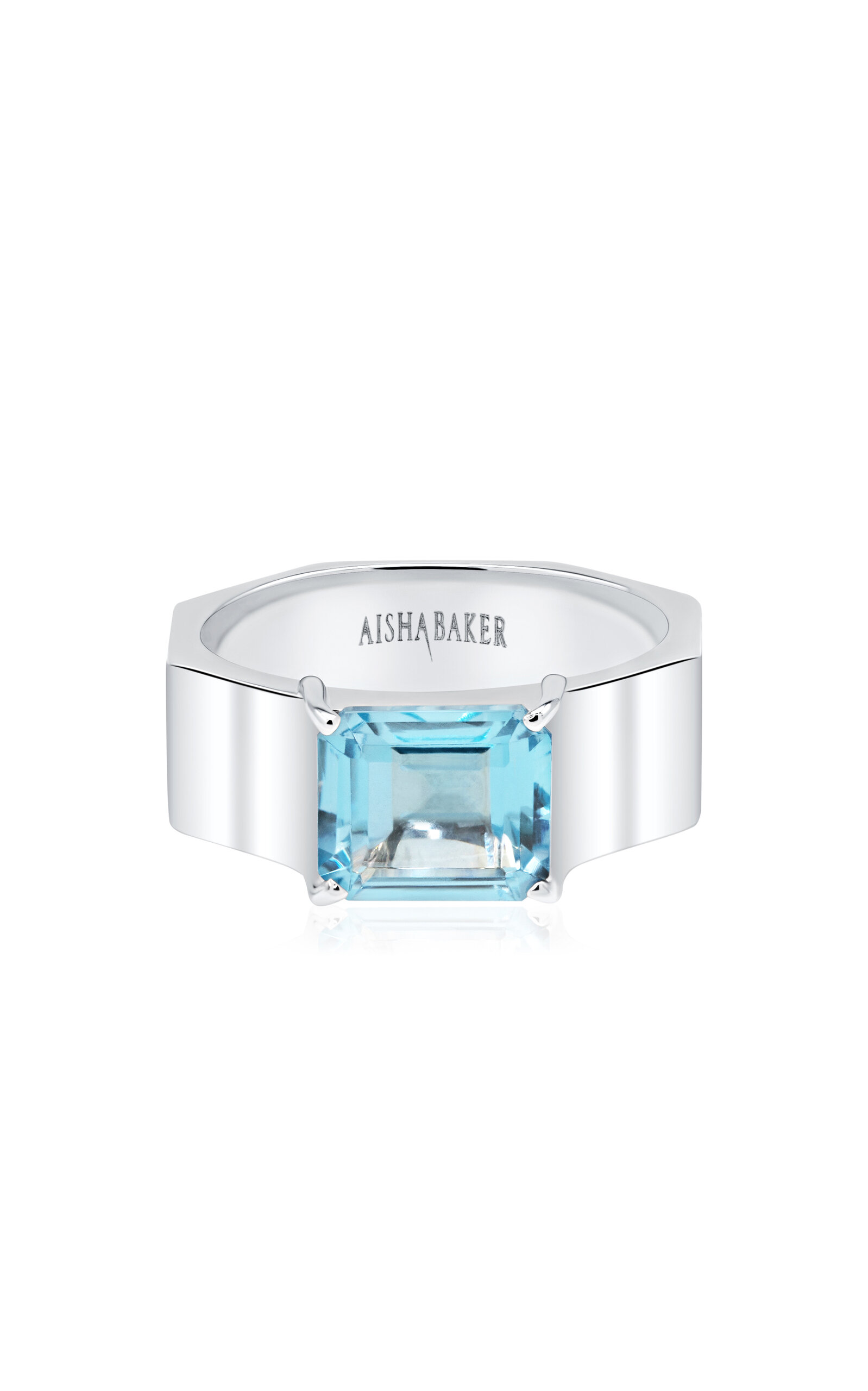 Aisha Baker - Blues Baby 18K White Gold Blue Topaz Ring - Blue - US 55 - Moda Operandi - Gifts For Her 4350$