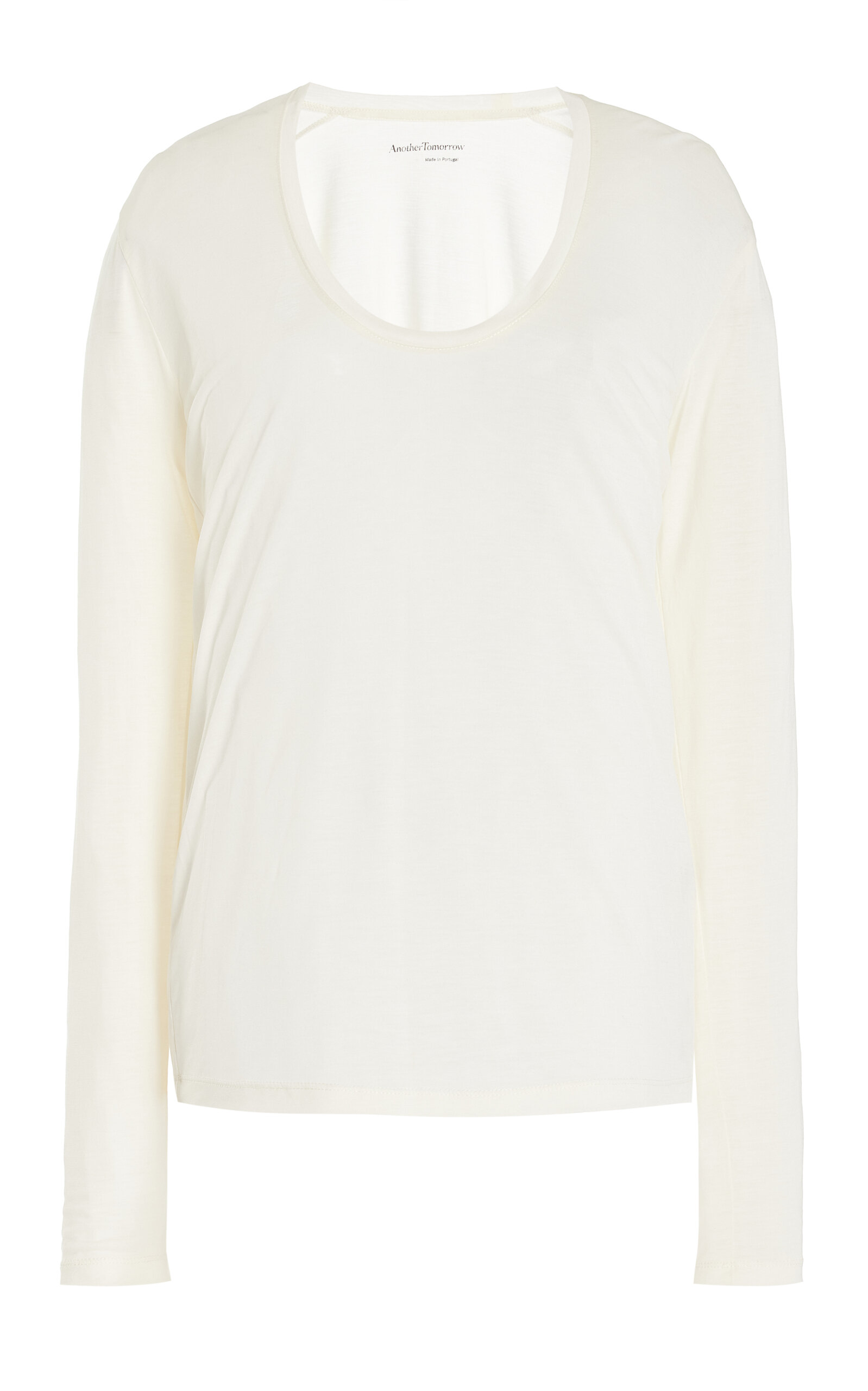 ANOTHER TOMORROW STRETCH-JERSEY T-SHIRT 