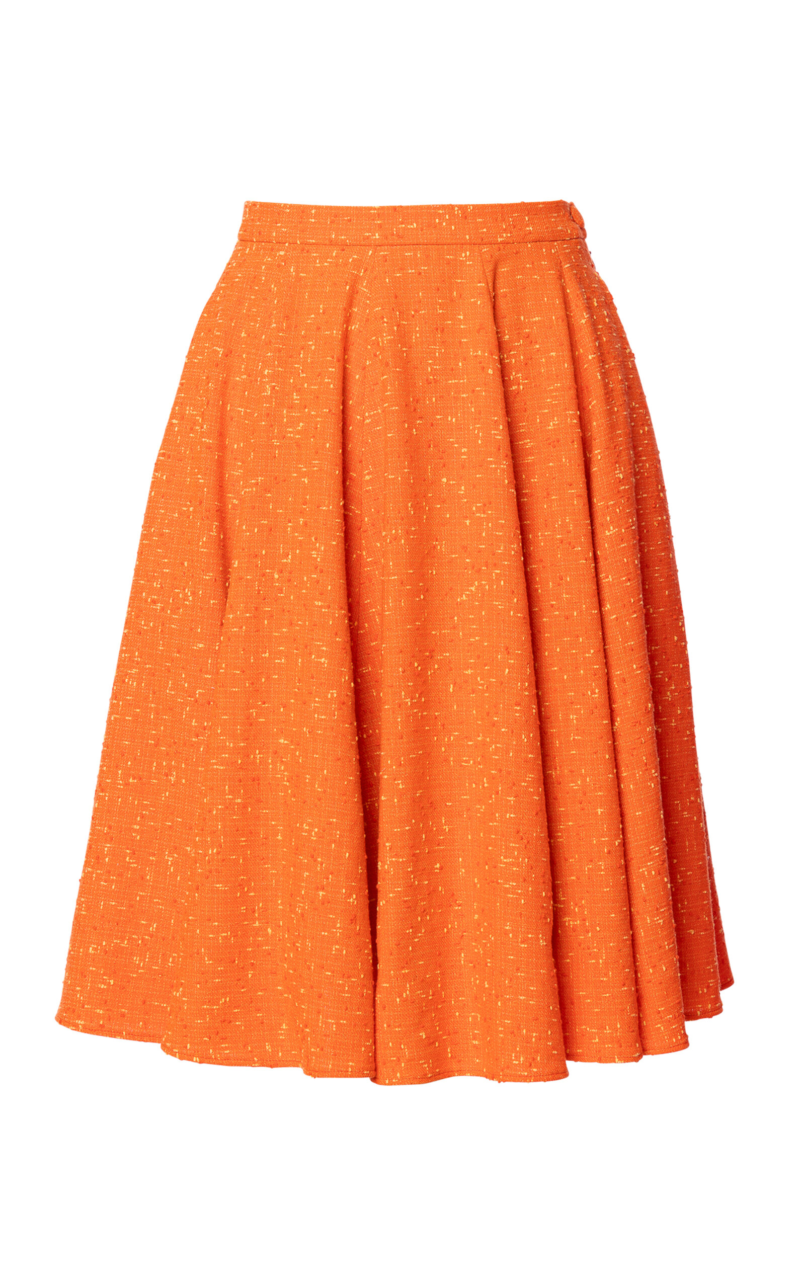 Lena Hoschek Lillian Cotton Pleated A-Line Midi Skirt