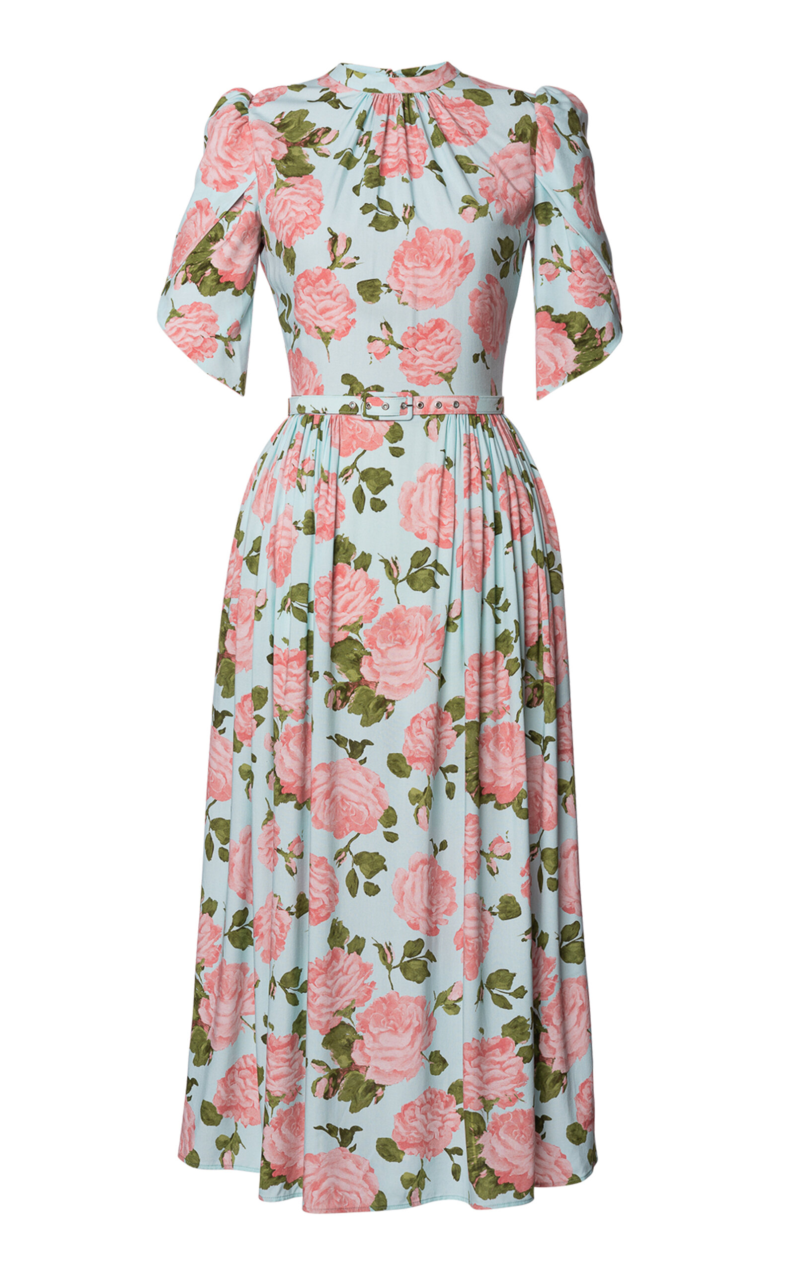 Lena Hoschek Giselle Satin Sheath Midi Dress