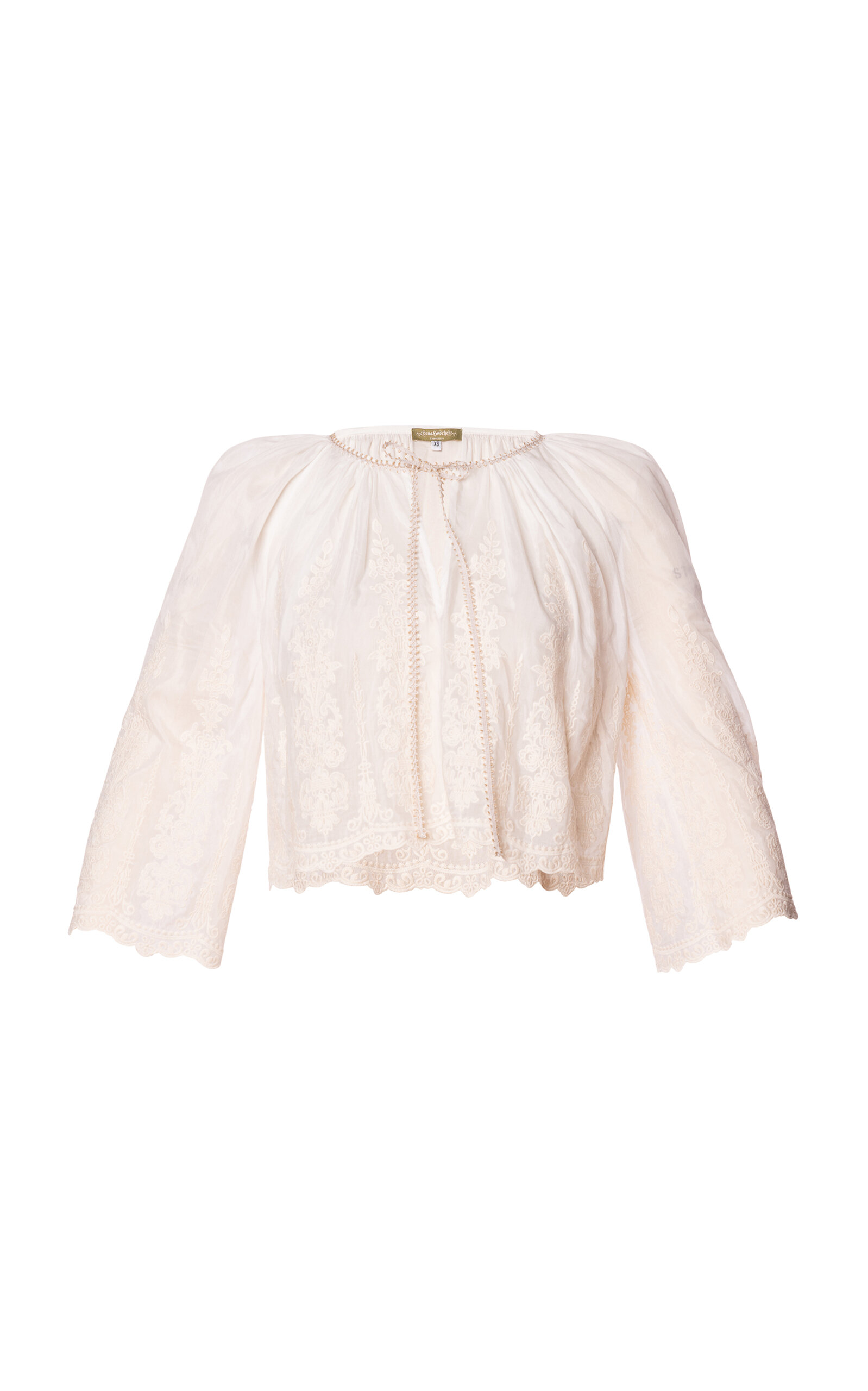 Ophelia Cotton Tie-Detailed Top