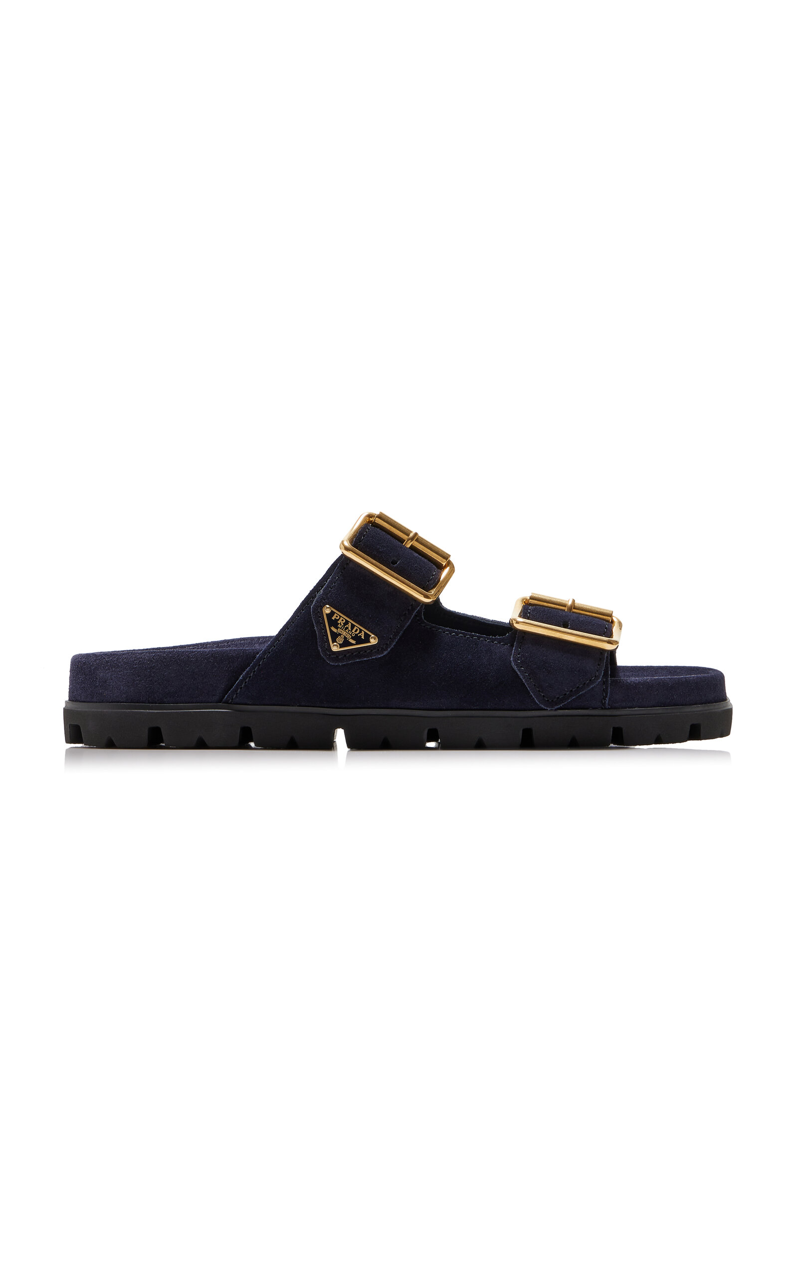 Prada Suede Sandals In Blue