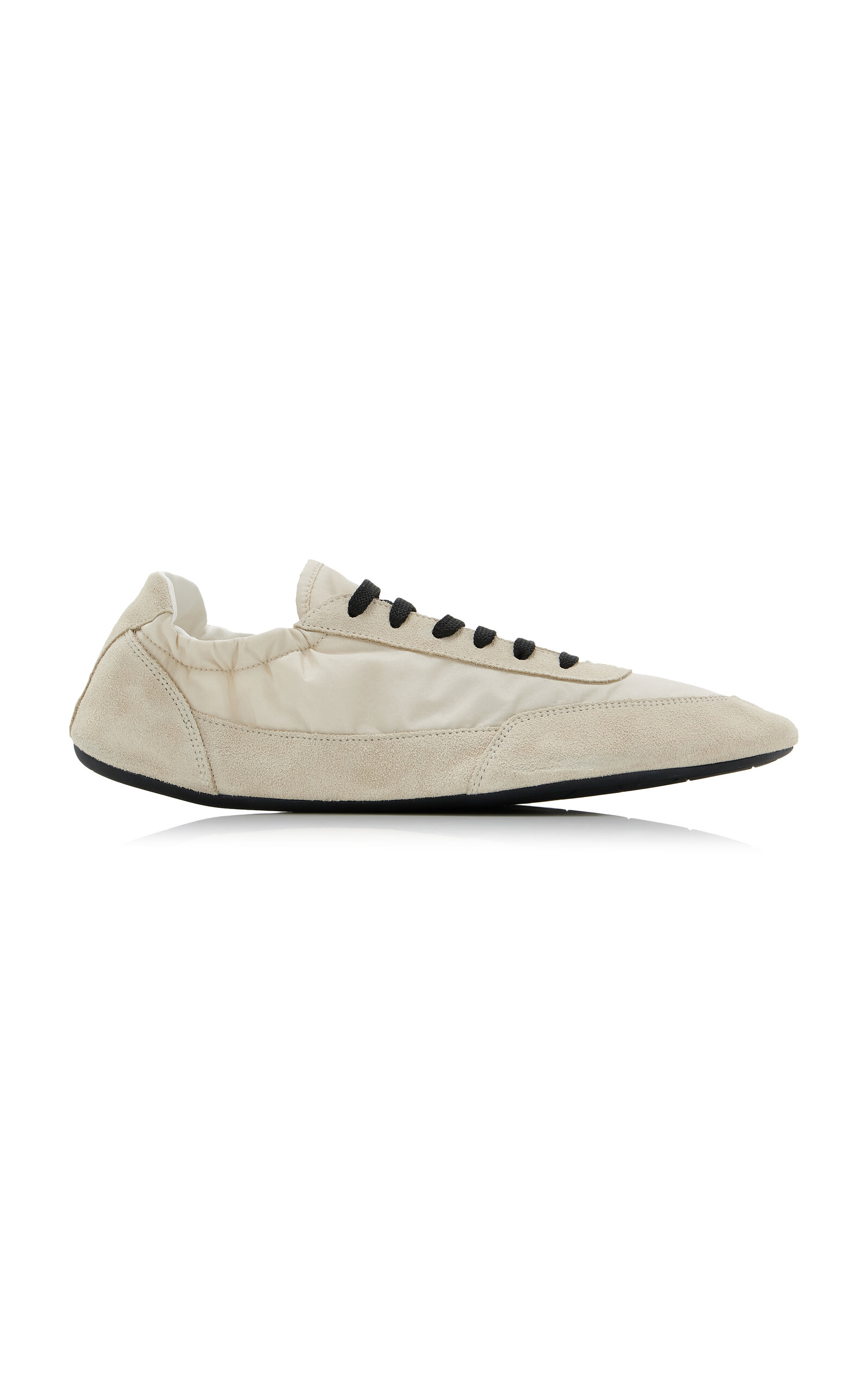 Prada Collapse Re-Nylon and Suede Sneakers - Women's Shoes