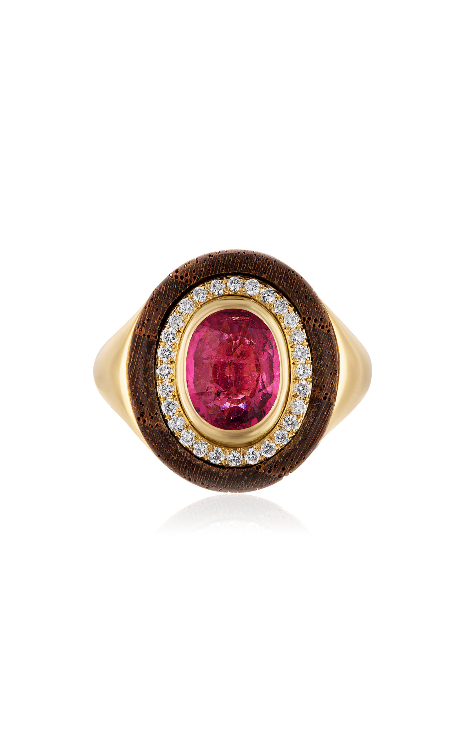 Knock On Wood 14K Yellow Gold Tourmaline Wisdom Ring