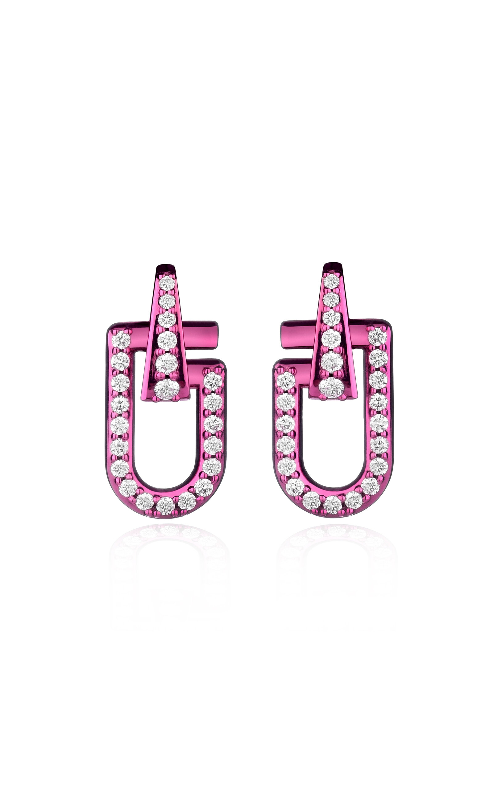 EÉRA - 18k White Gold Reine Earring - Fuchsia - OS - Moda Operandi - Gifts For Her