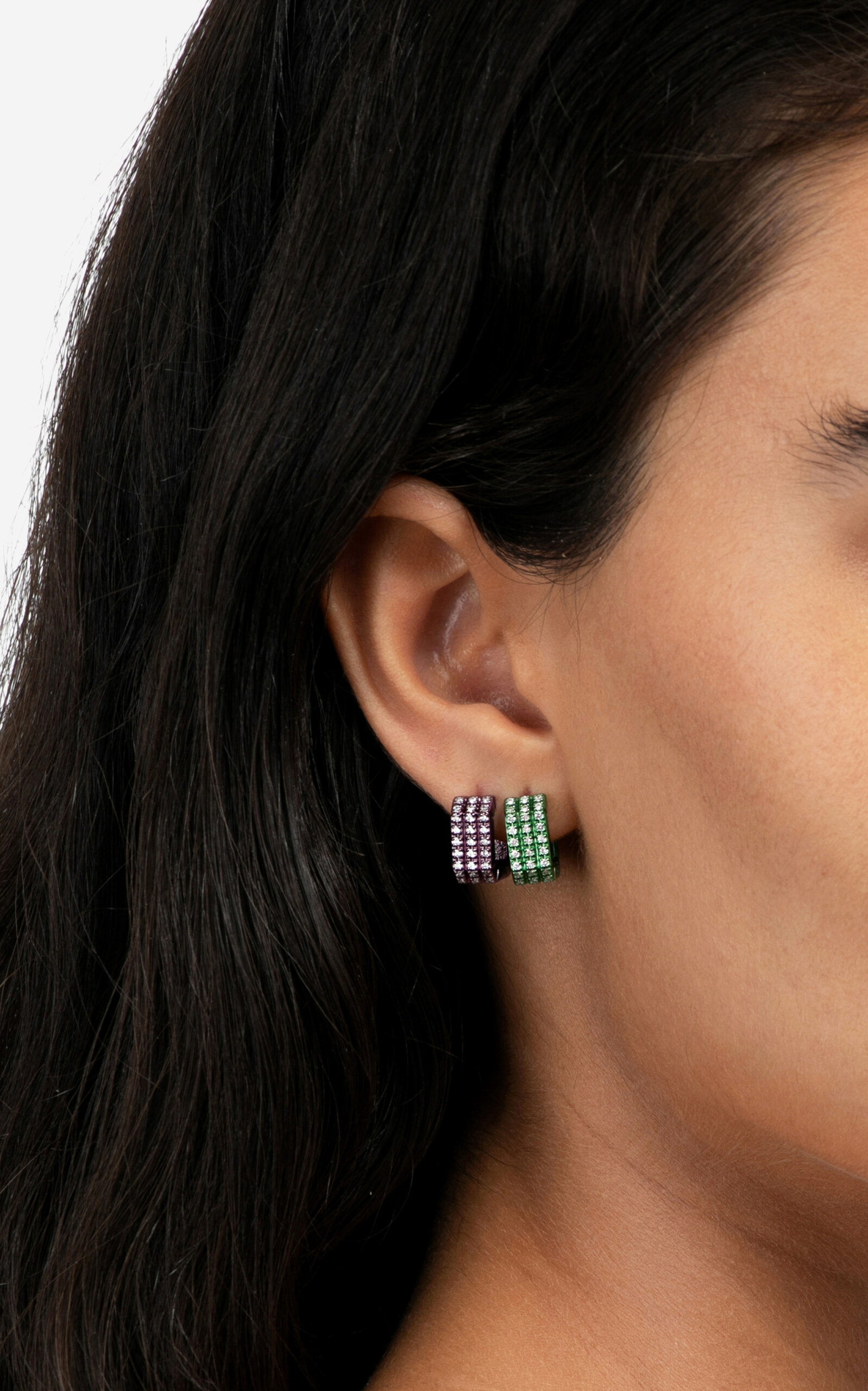 EÉRA - Candy 18K White Gold Diamond Single Earring - Fuchsia - OS - Moda Operandi - Gifts For Her