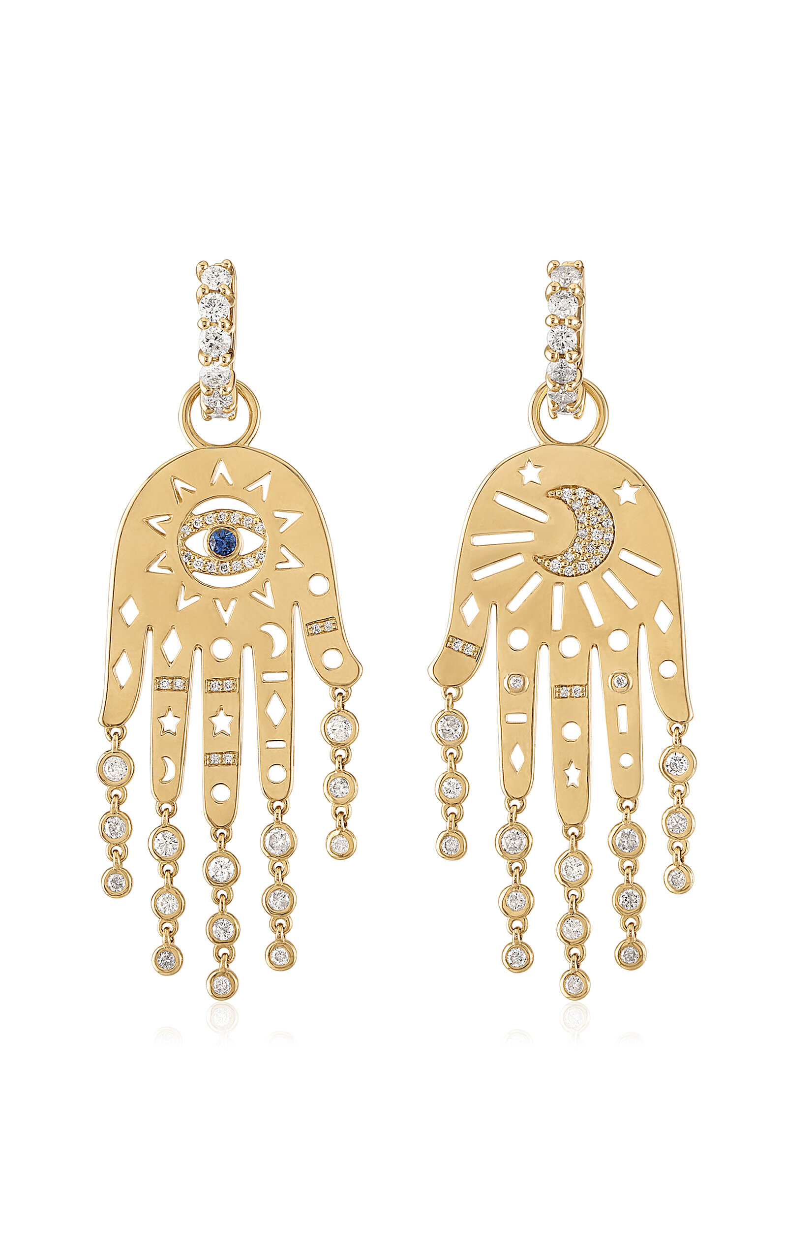 Divine Intervention 14K Yellow Gold Diamond Earrings