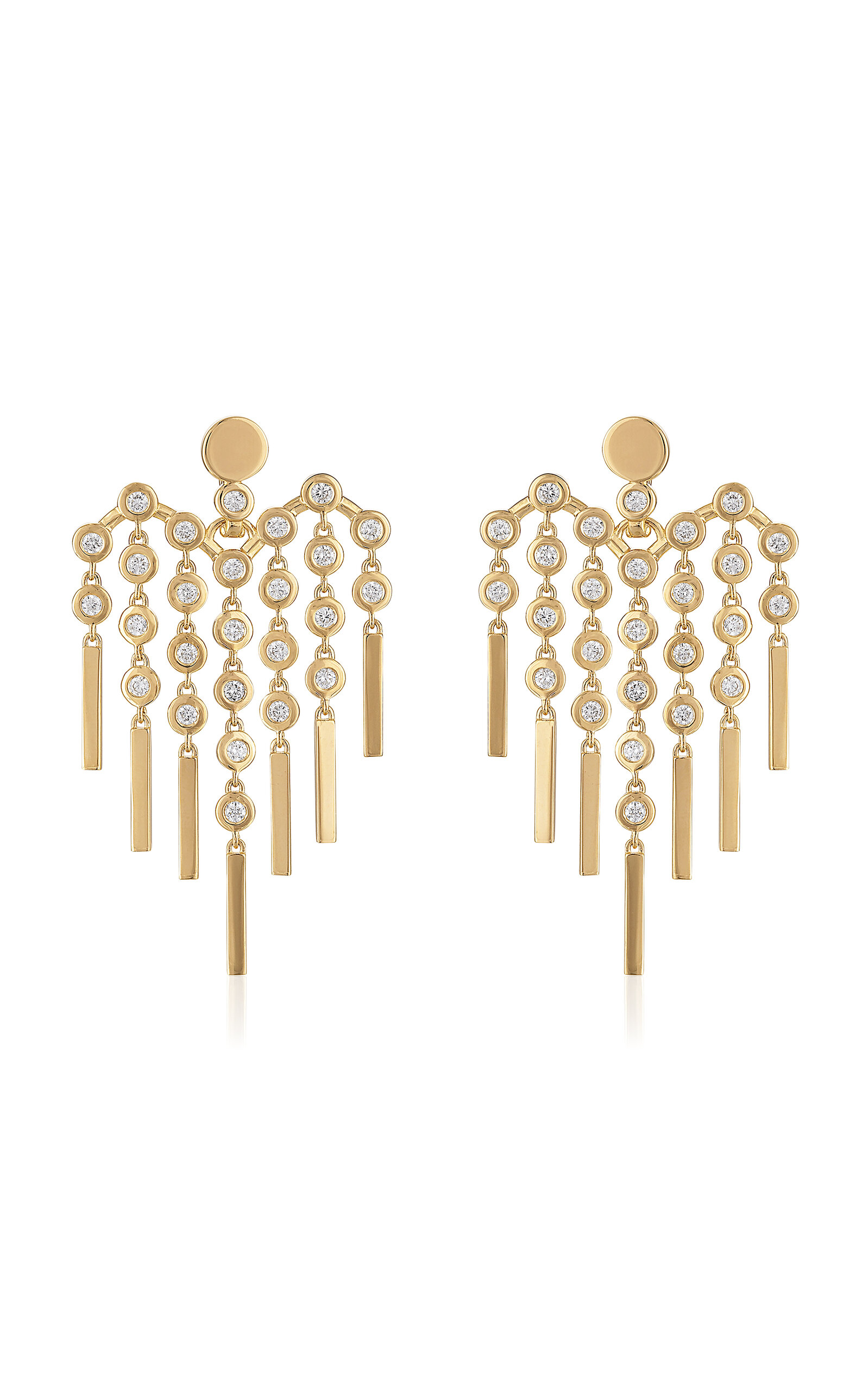 Love Fringe 14K Yellow Gold Diamond Earrings