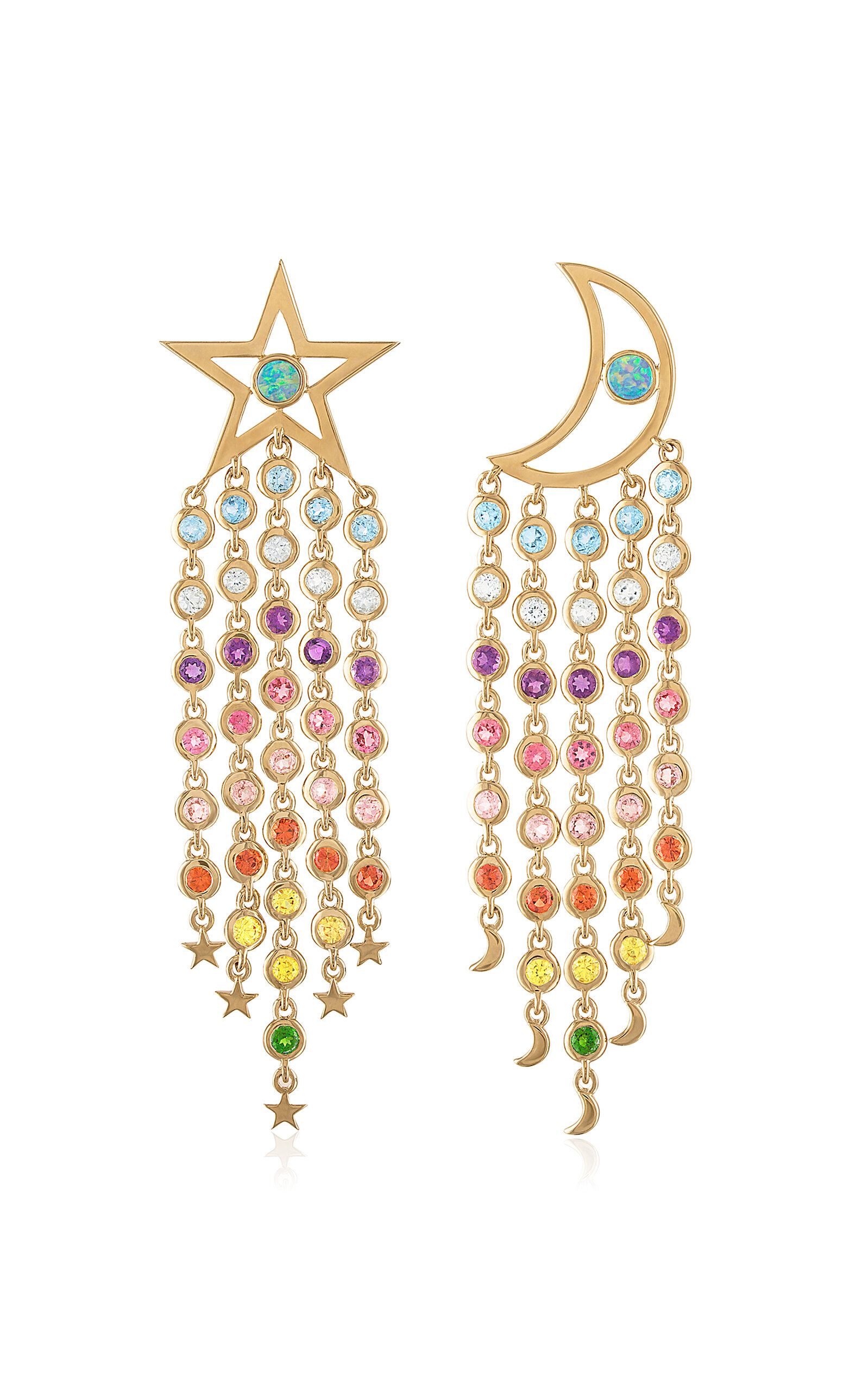 Supernova 14K Yellow Gold Multi-Stone Earrings