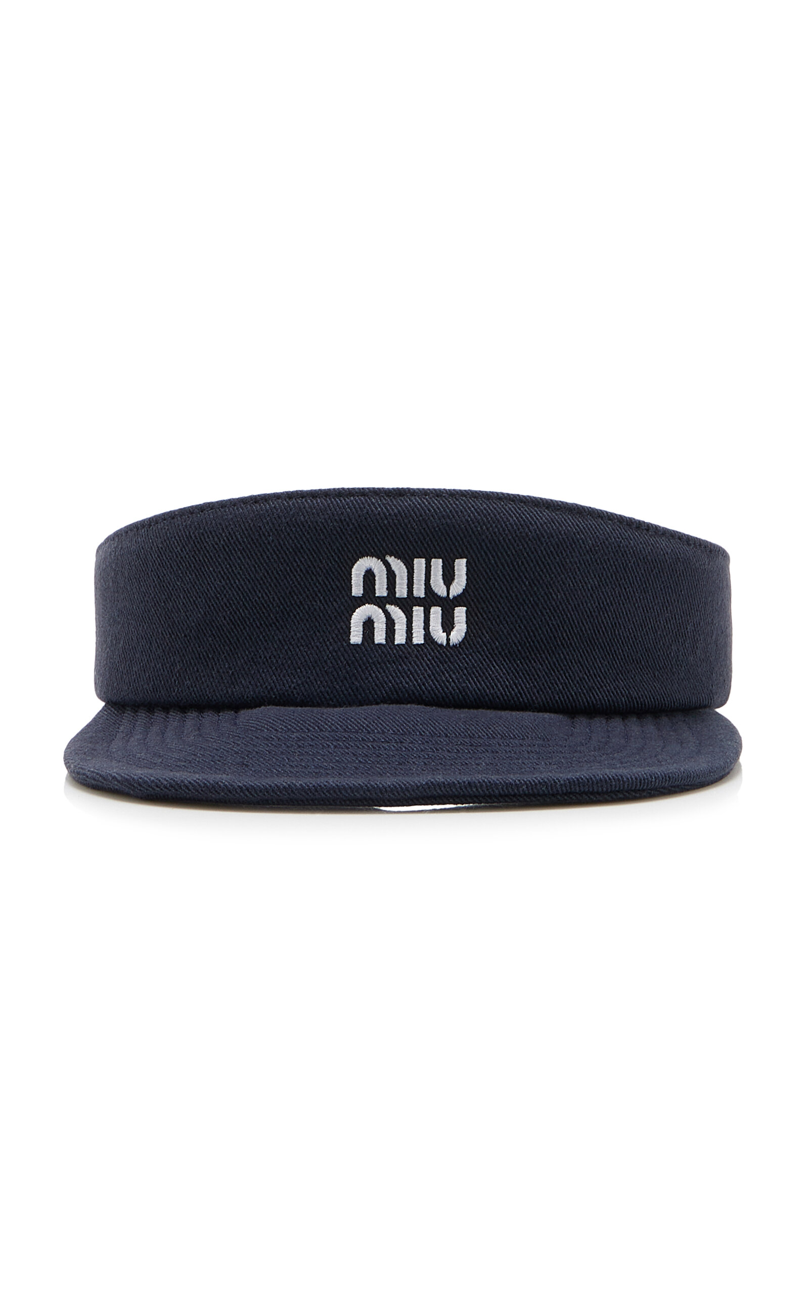 Miu Miu Washed Denim Visor - Moda Operandi