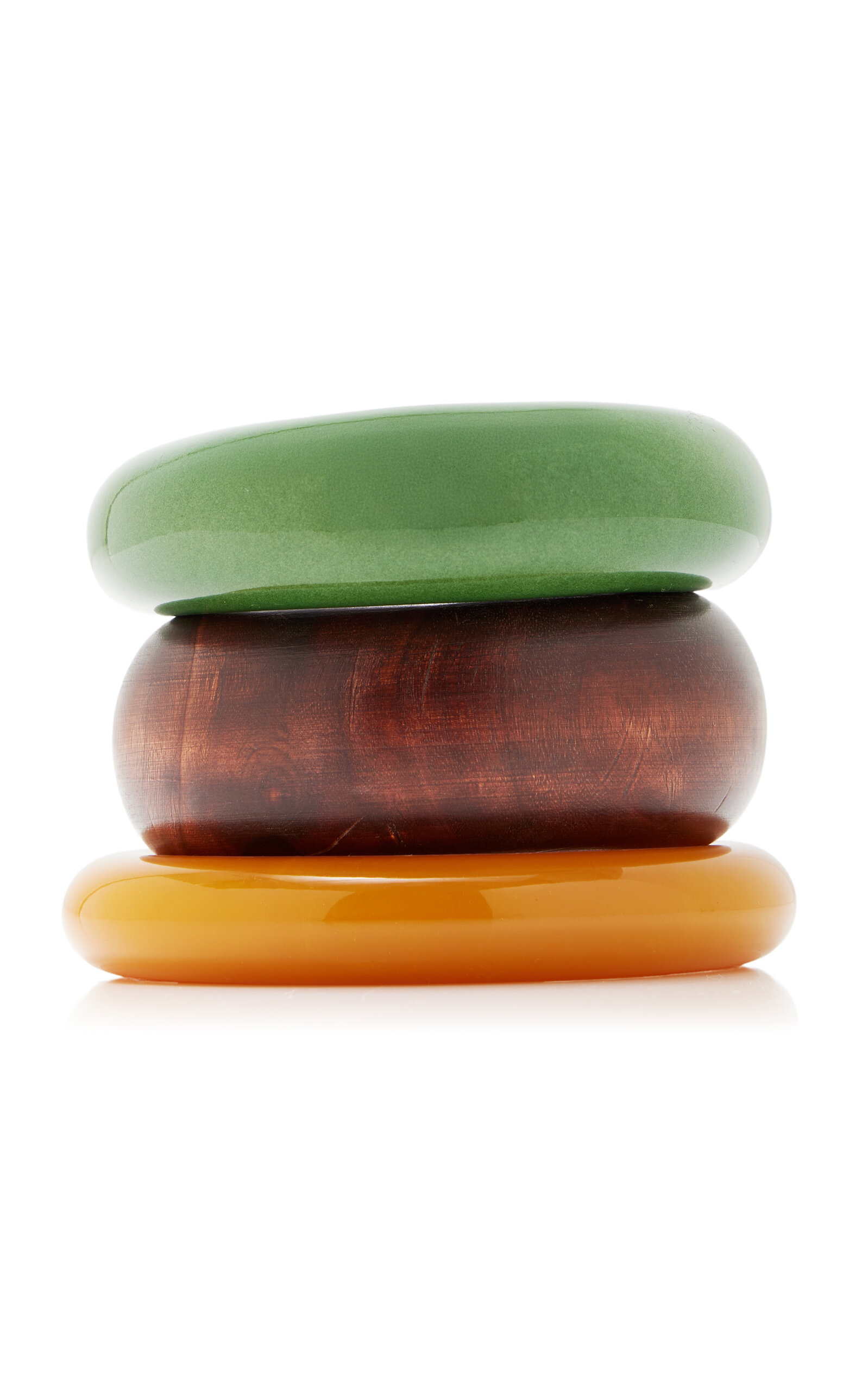 Ben-amun Set-of-three Bangles In Green