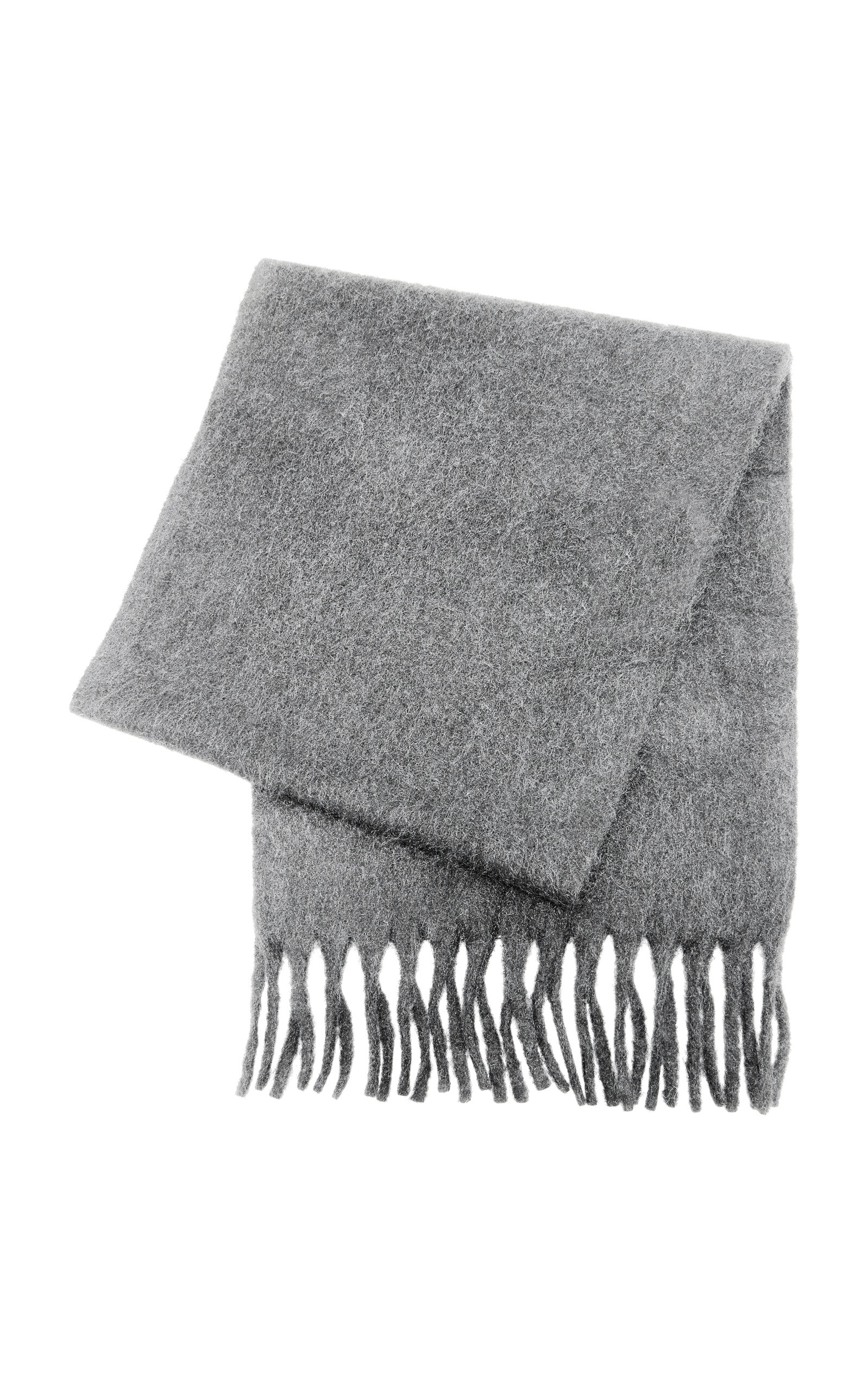 Line & Dot Eaton Wool Scarf - Grey - OS