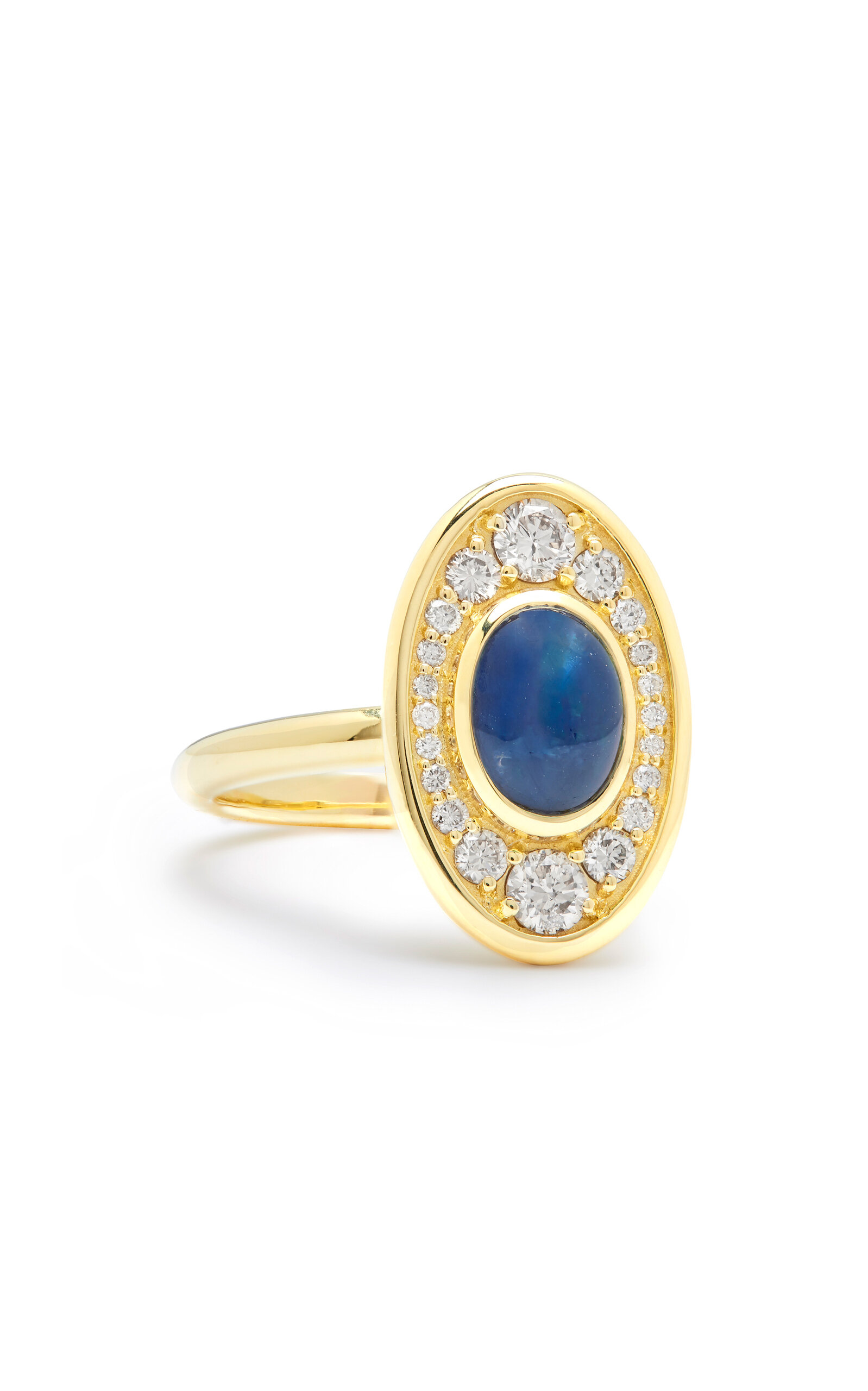 Amrapali Navratna 18K Yellow Gold Sapphire Ring - Blue - US 5.5 - Moda Operandi