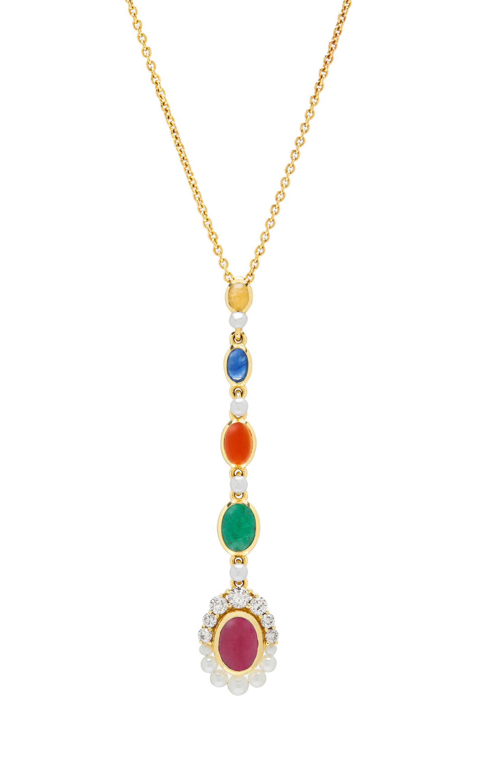 Amrapali Navratna 18K Yellow Gold Necklace - Multi - OS - Moda Operandi