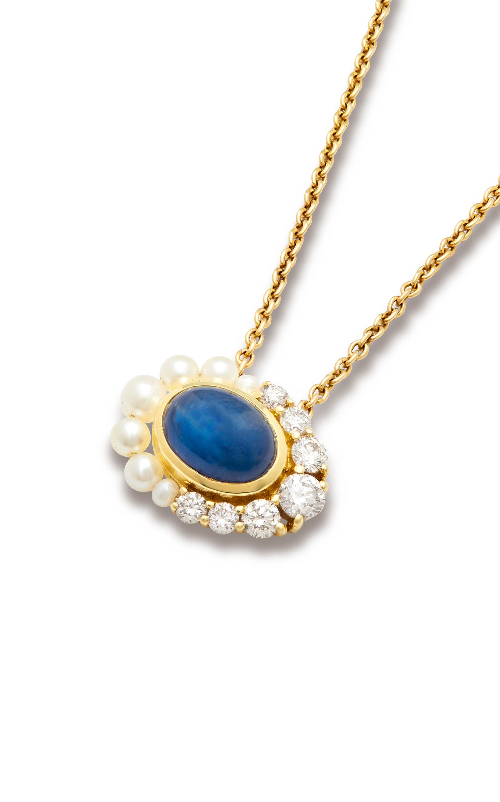 Amrapali Navratna 18K Yellow Gold Sapphire Necklace - Blue - OS - Moda Operandi