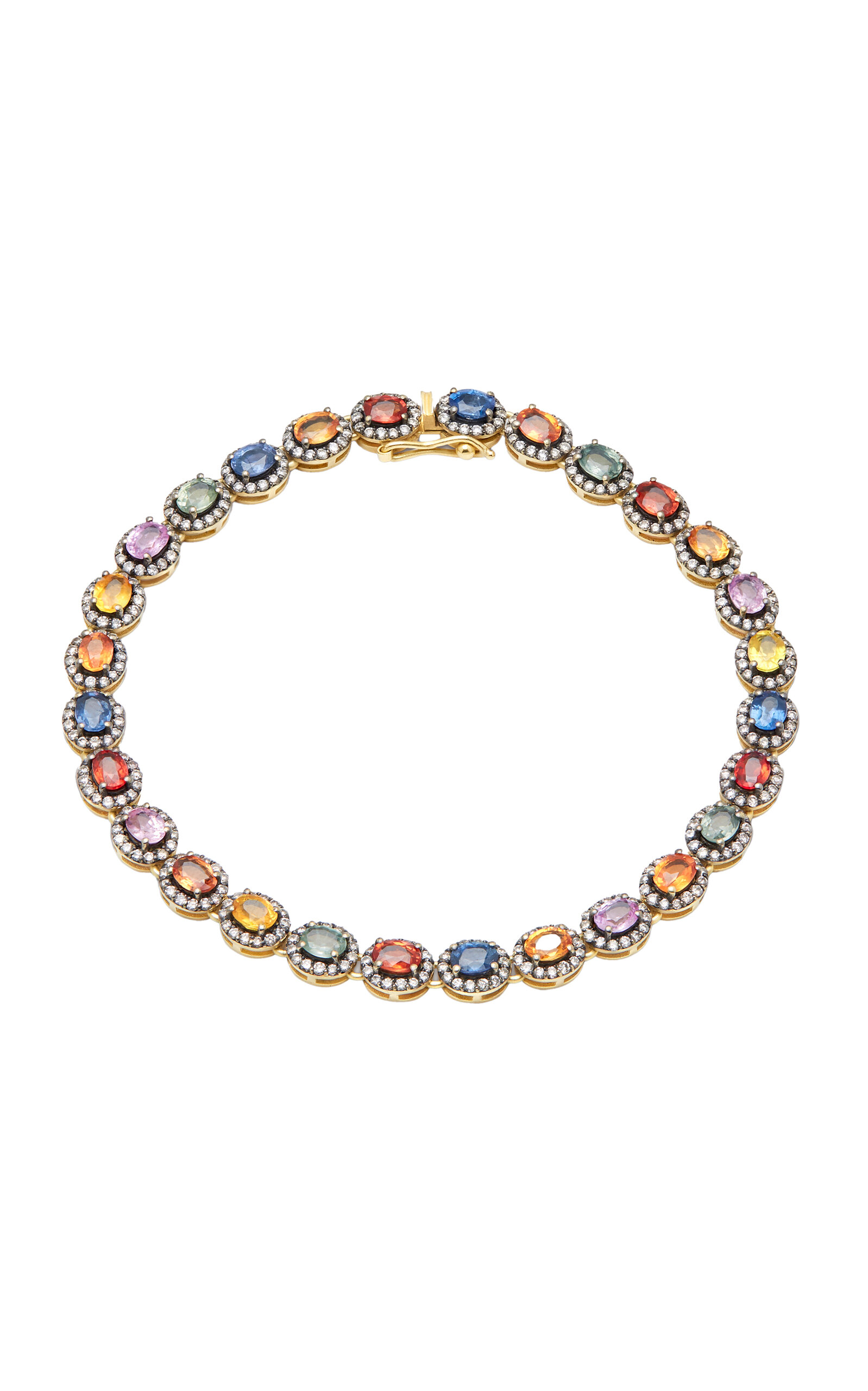 Amrapali Mini Rajasthan 18K Yellow Gold Sapphire Bracelet - Multi - OS - Moda Operandi