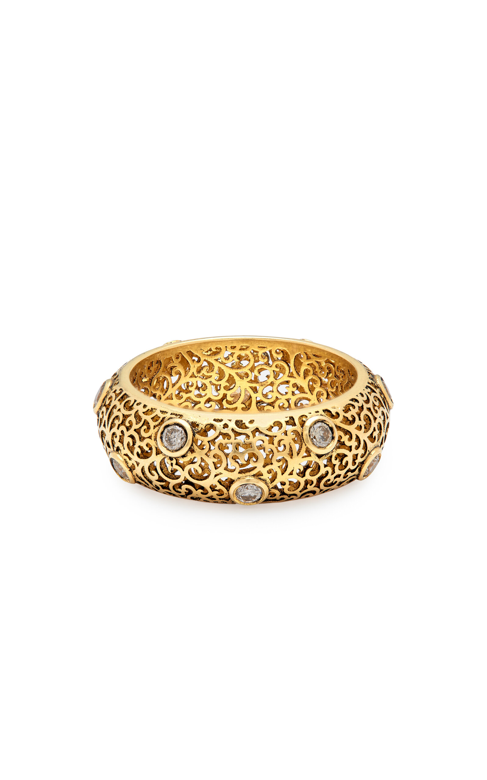 Amrapali Jali 18K Yellow Gold Diamond Ring - Gold - Moda Operandi