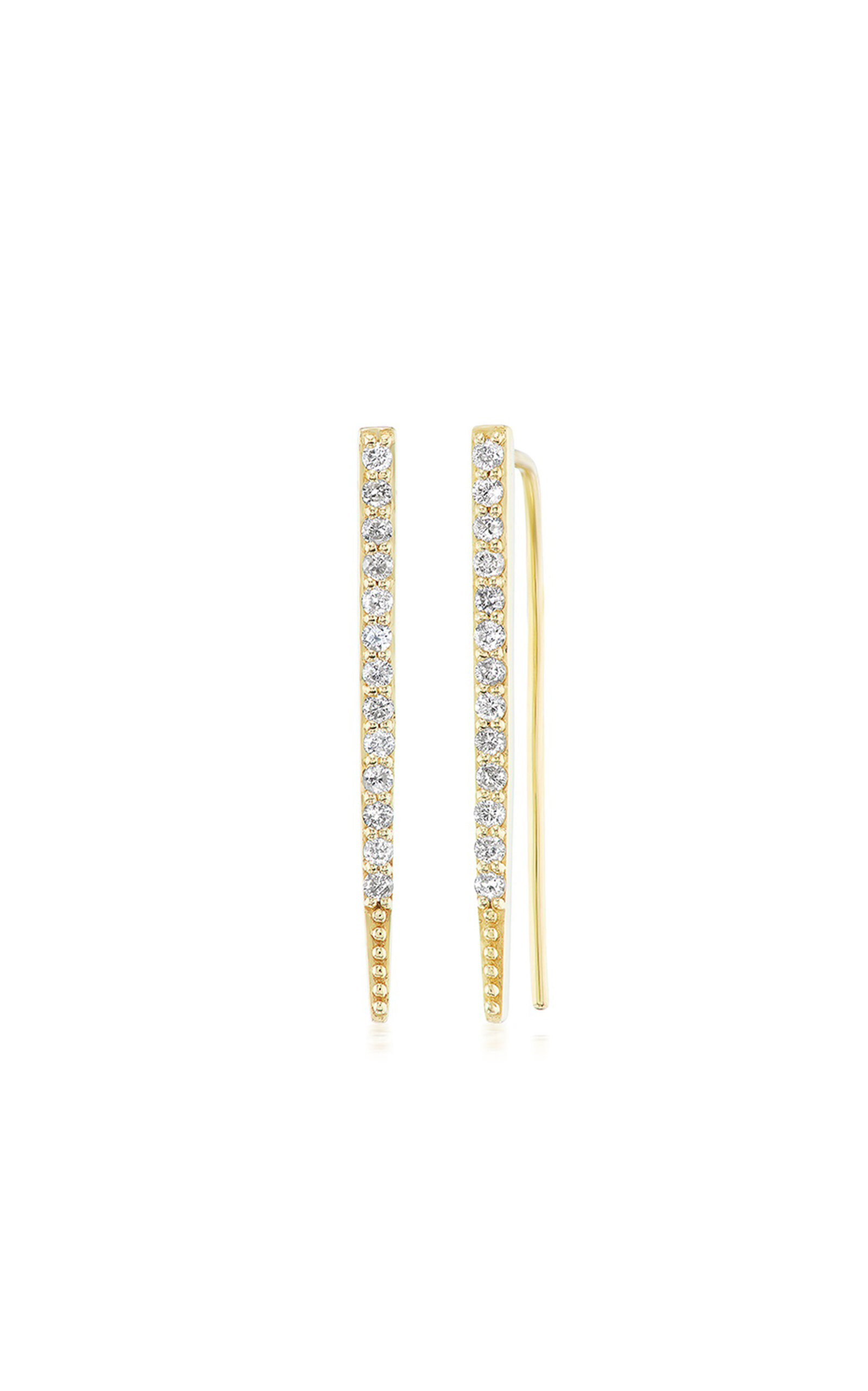 14K Yellow Gold Diamond Earrings
