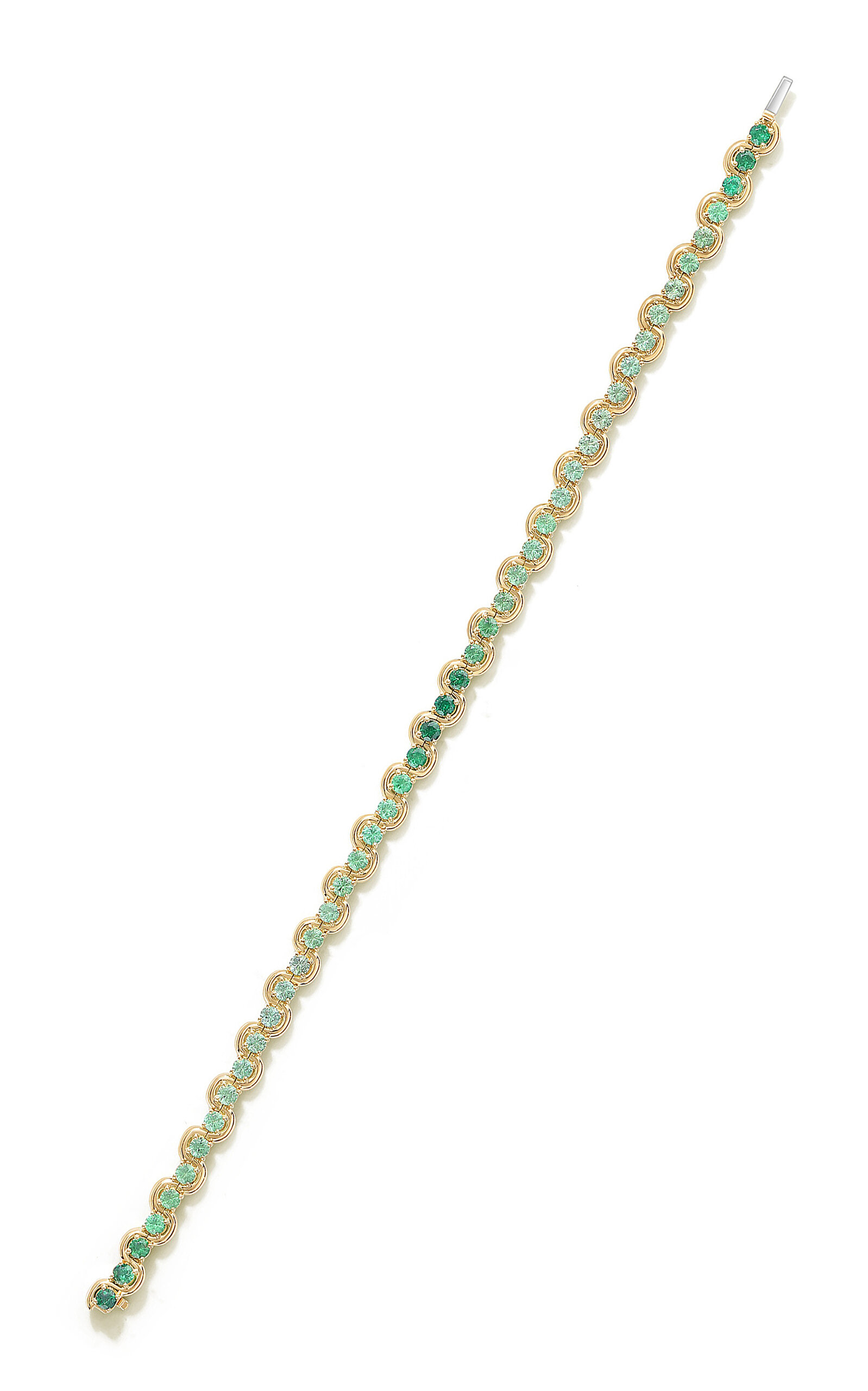 State Property Edessa Forest 18K Yellow Gold Tsavorite Bracelet - Green - 7.7IN - Moda Operandi