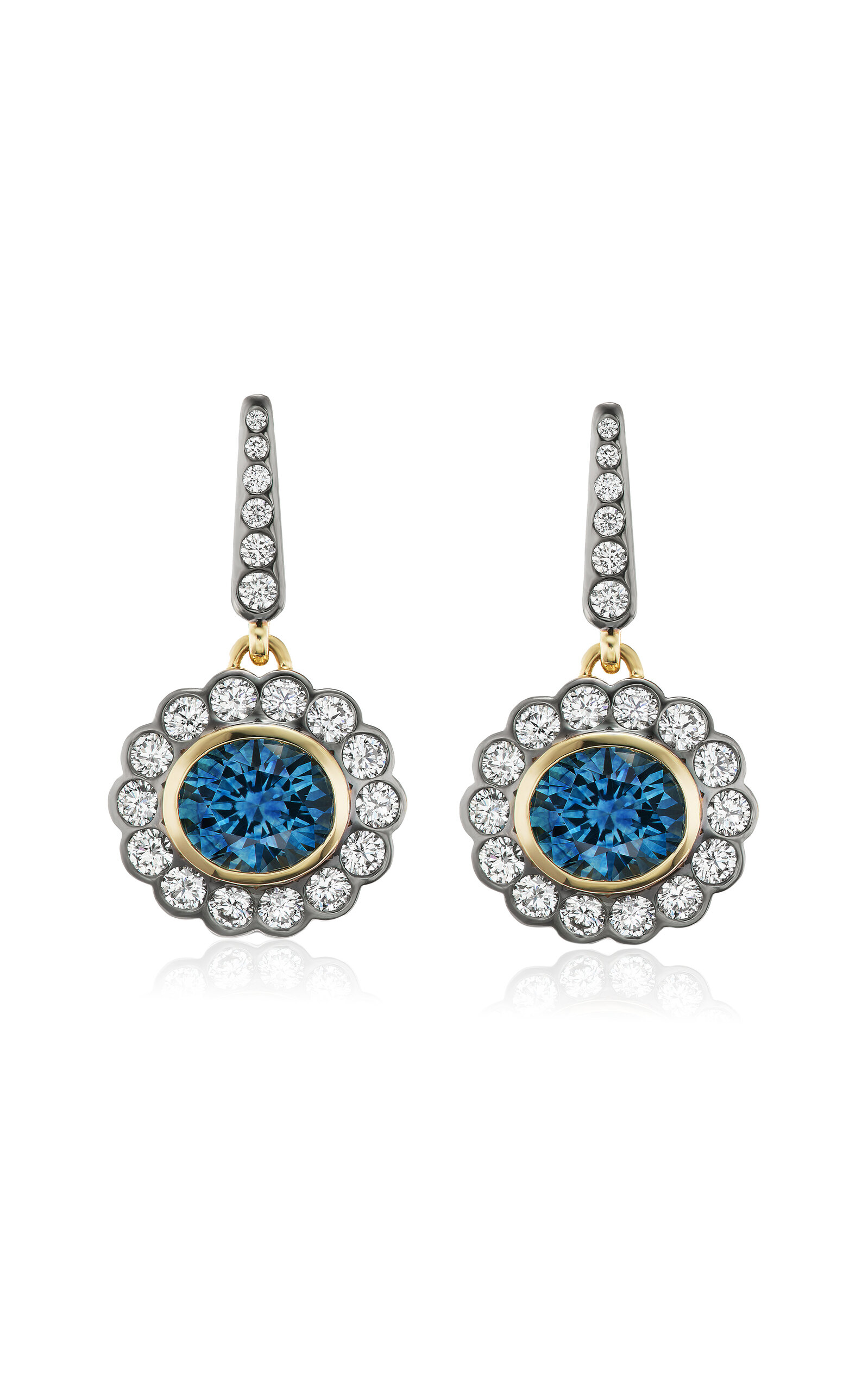 Marlo Laz Montana Sapphire Alexandra Earrings - Blue - OS - Moda Operandi