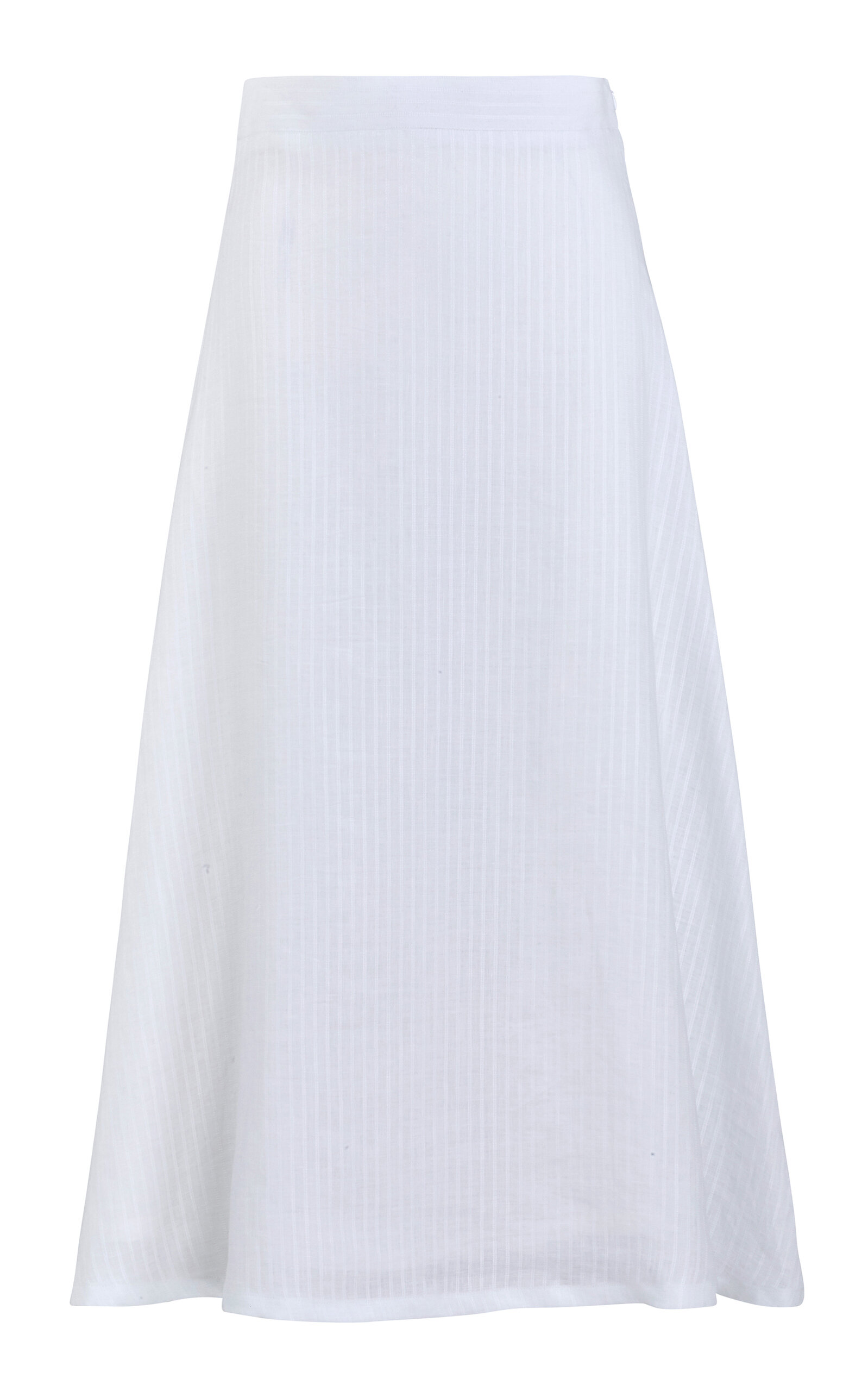 Giuliva Heritage Ada Linen Midi Skirt - White