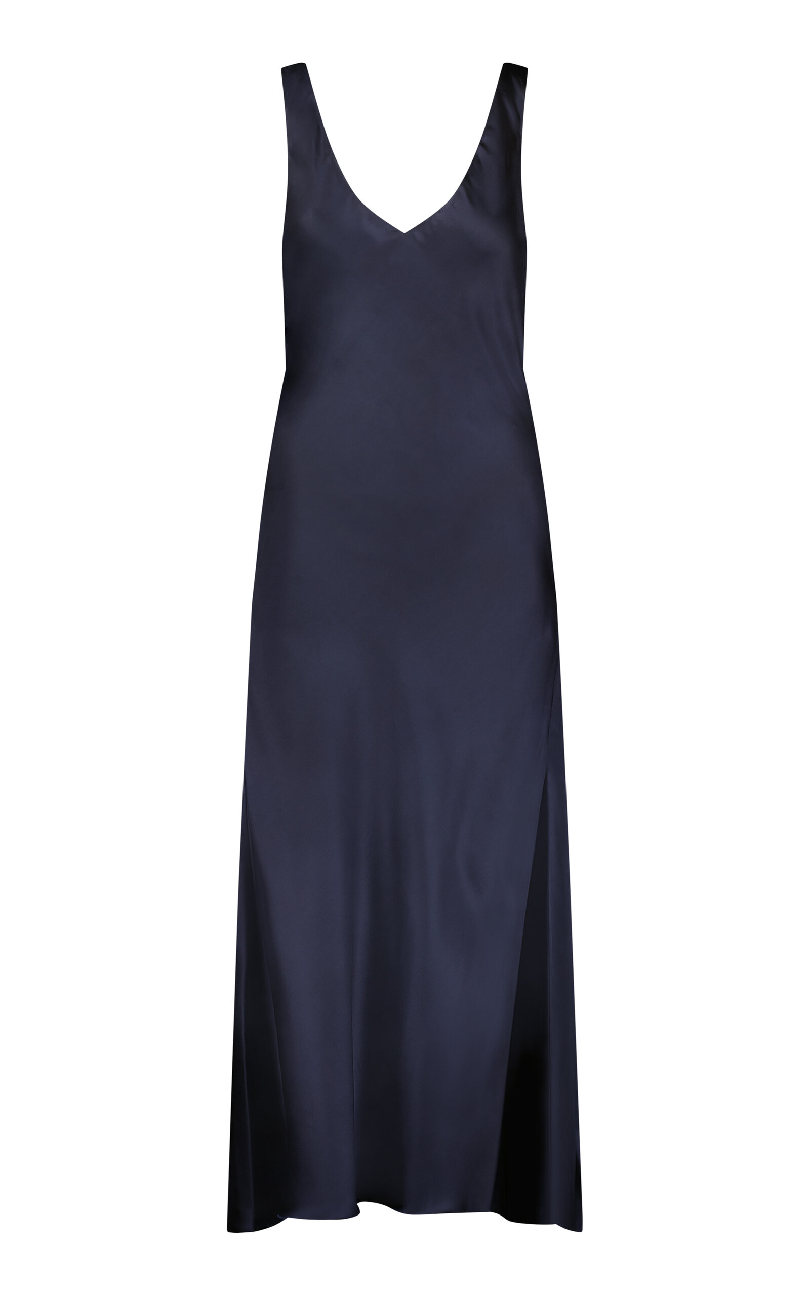 Marina Moscone High-rise Wide-leg Crepe Trousers In Navy